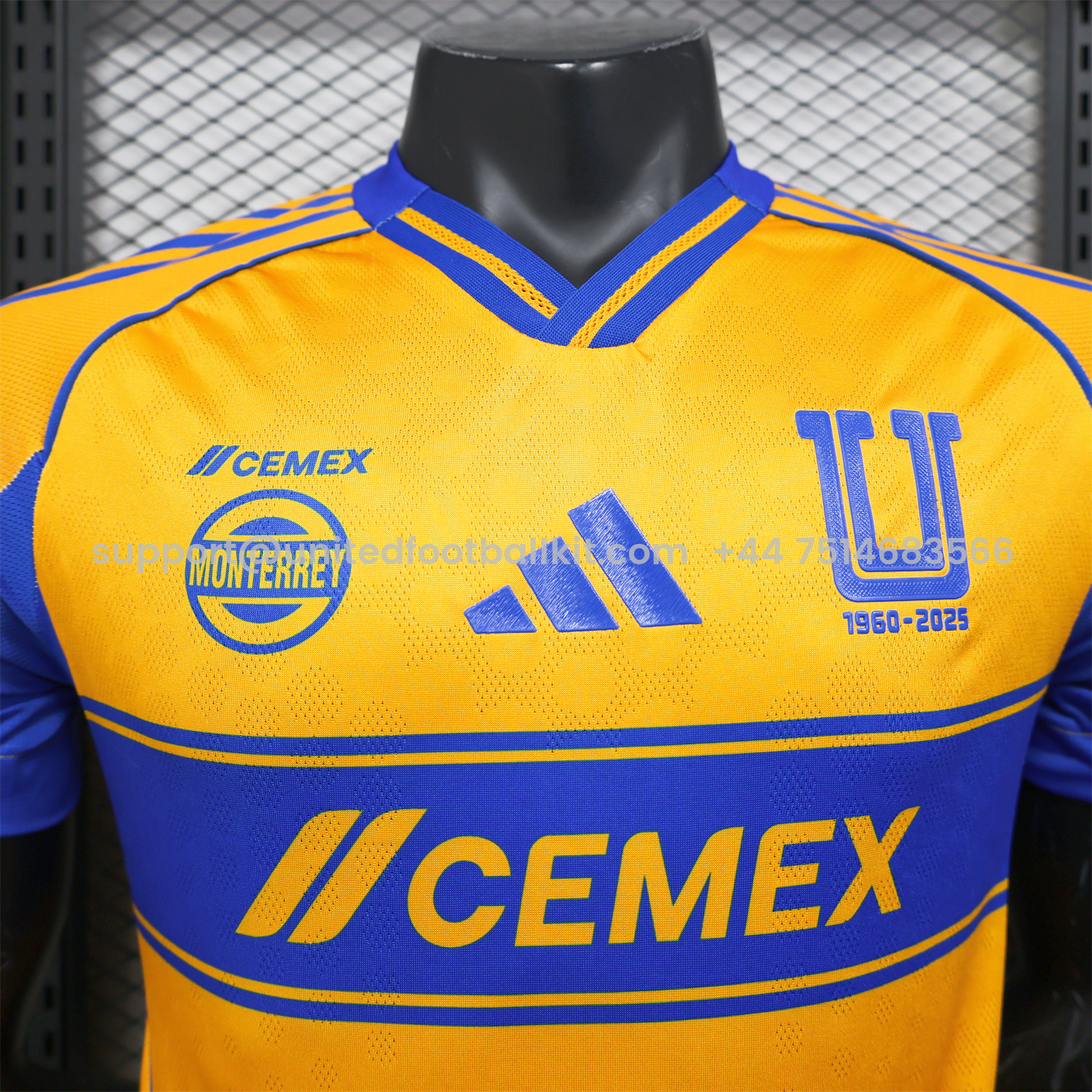 Unitedfootballkit.com | Tigres UANL 25-26 Home Jersey - Player Version -Customize Name, Number and Patch | Worldwide Shipping