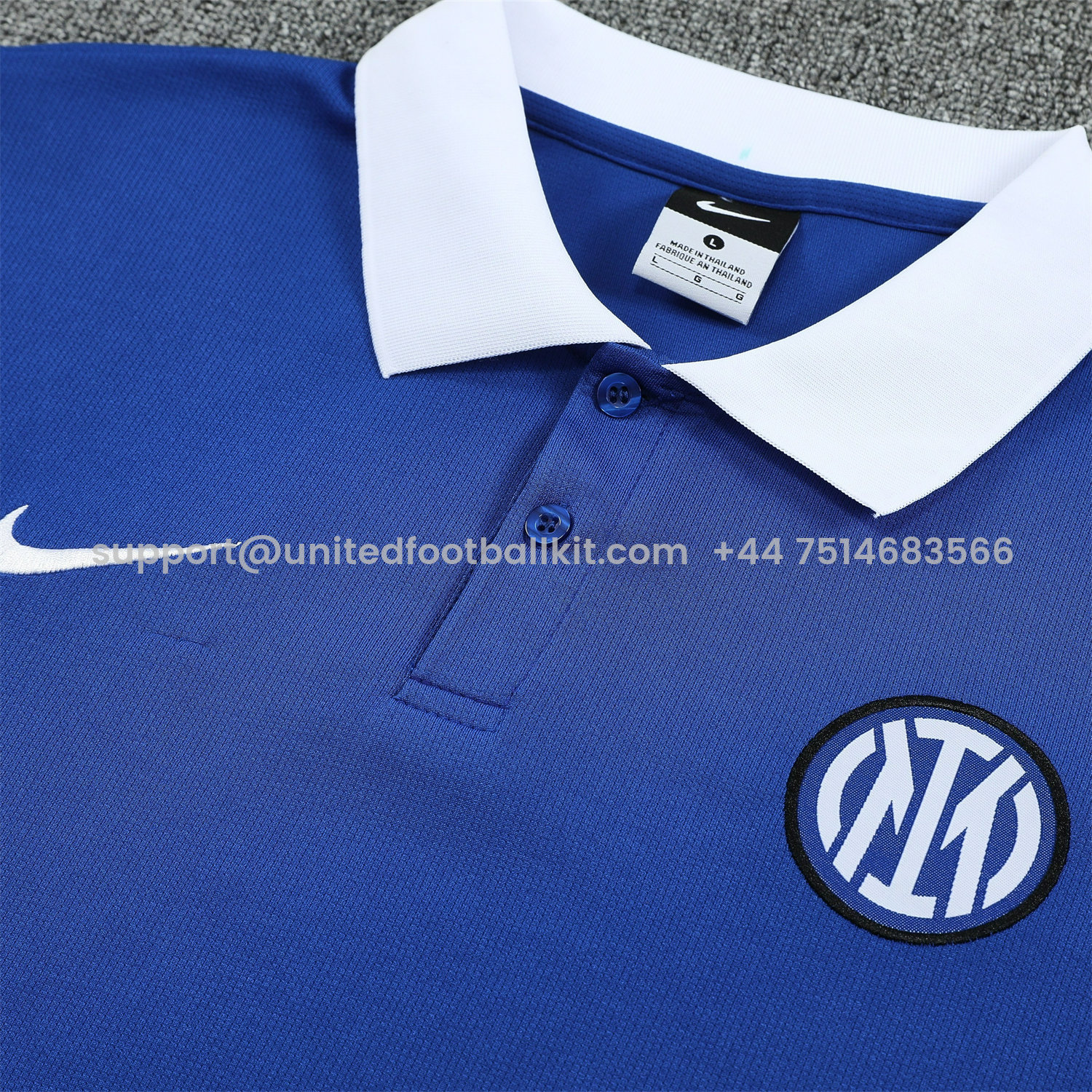Unitedfootballkit.com | Inter Milan 25-26 POLO Short-Sleeve Training Set - Blue Top and Pants -Customize Name, Number and Patch | Worldwide Shipping
