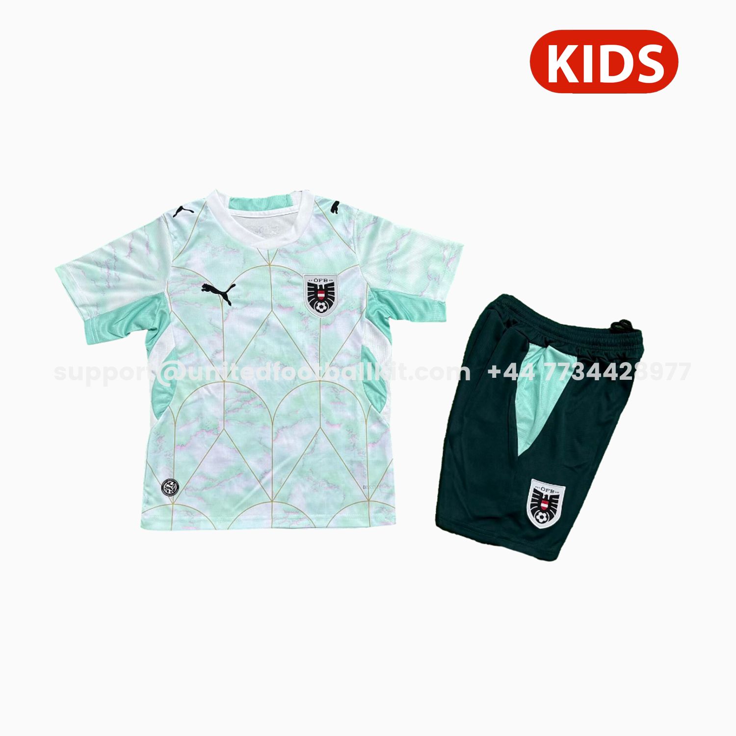 Unitedfootballkit.com | Austria 2026 Away Kids Kit -Customize Name, Number and Patch | Worldwide Shipping