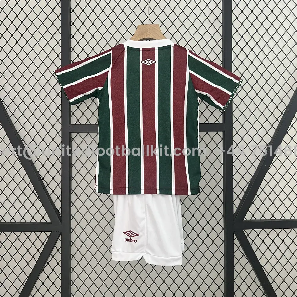 Unitedfootballkit.com | Fluminense 24-25 Home Kids Kit -Customize Name, Number and Patch | Worldwide Shipping