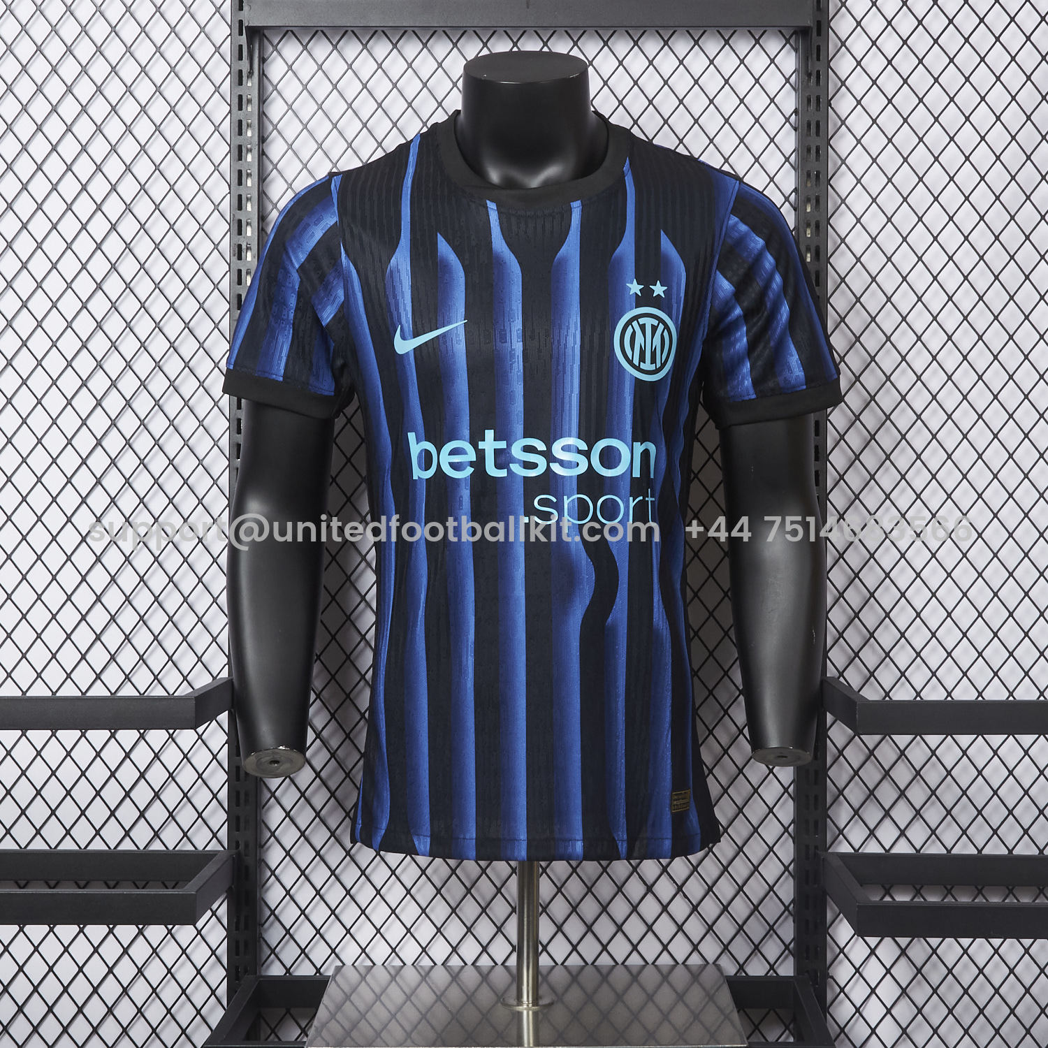 Unitedfootballkit.com | Inter Milan 25-26 Home Jersey - Player Version -Customize Name, Number and Patch | Worldwide Shipping