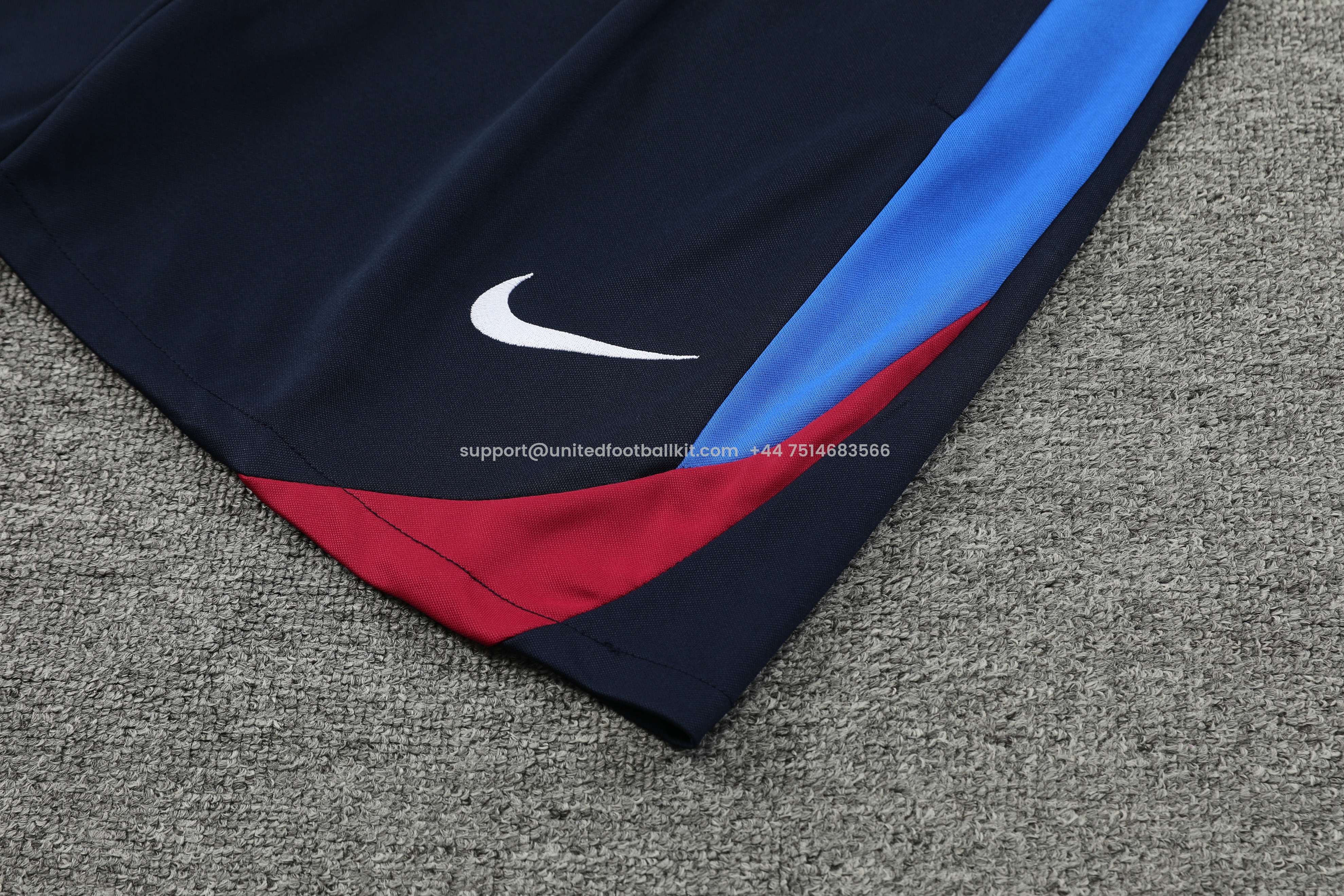 Unitedfootballkit.com | Barcelona 24-25 Short-Sleeve Training Set - Blue with Pattern -Customize Name, Number and Patch | Worldwide Shipping