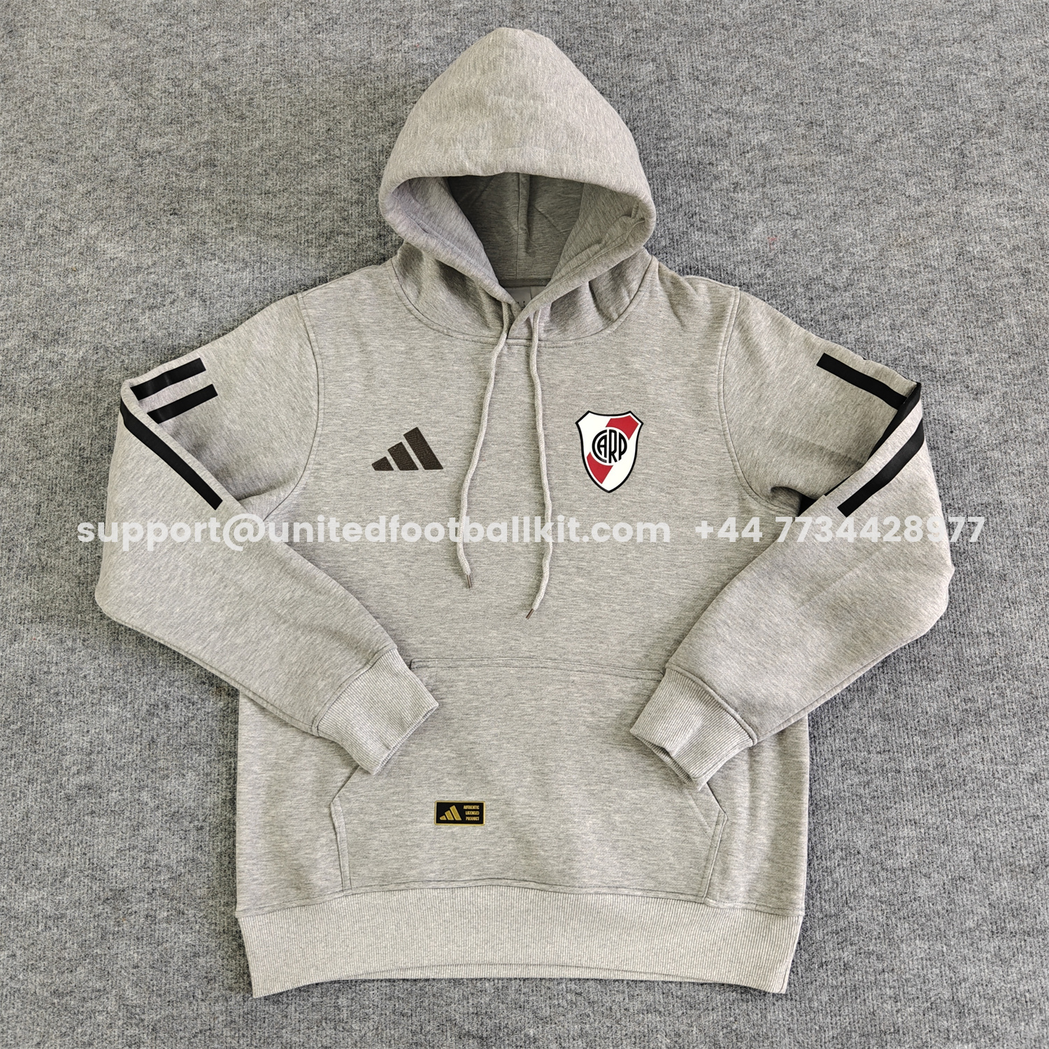Unitedfootballkit.com | River Plate 25-26 Home Unisex Pullover Hoodie -Customize Name, Number and Patch | Worldwide Shipping