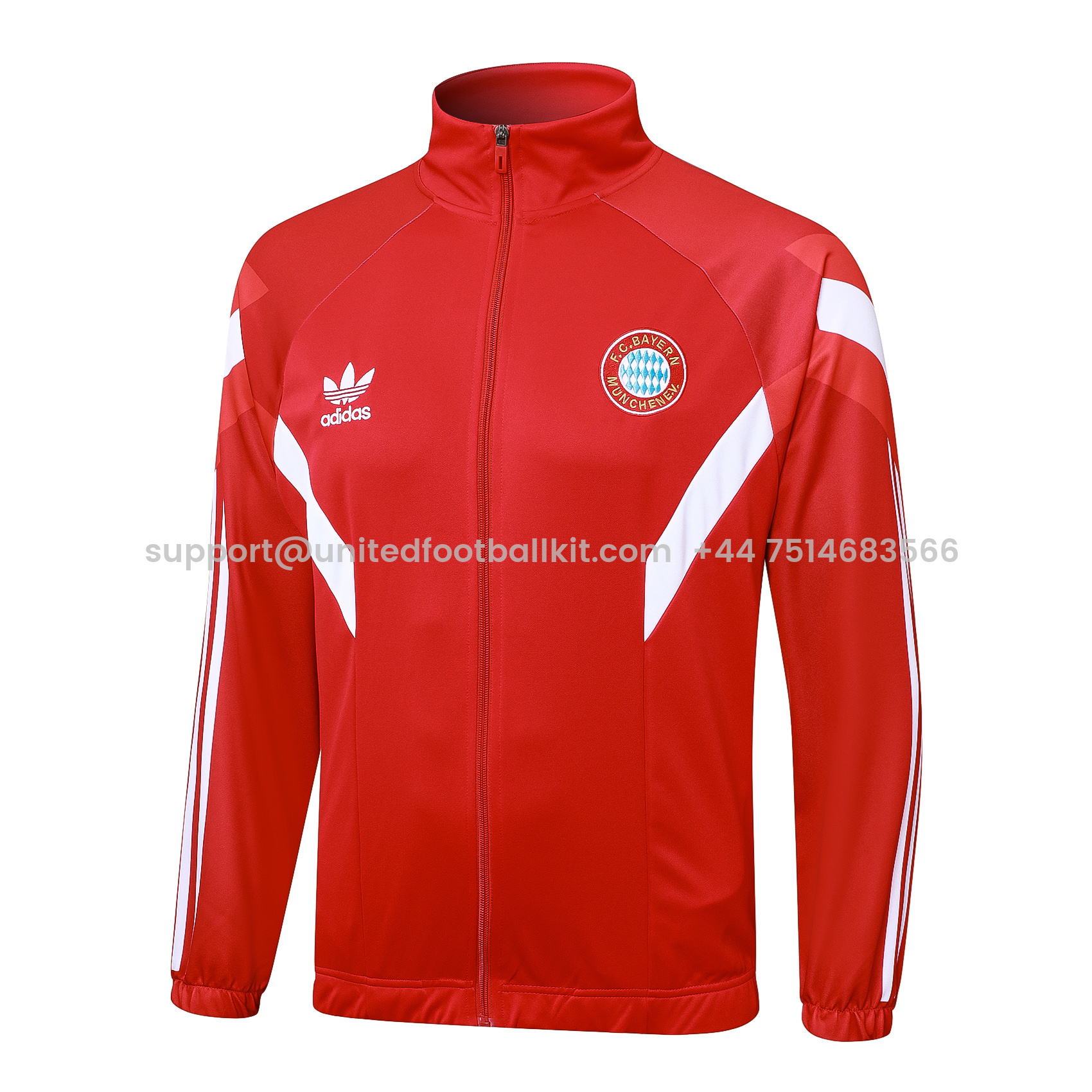 Unitedfootballkit.com | Bayern Munich 24-25 Originals LFSTLR Jacket Training Tracksuit - Red -Customize Name, Number and Patch | Worldwide Shipping