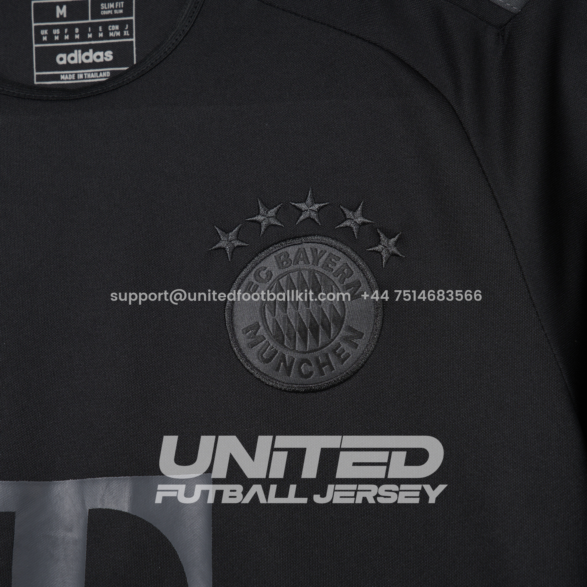 Unitedfootballkit.com | Bayern Munich 24-25 Pure Black Special Edition Jersey - Fans Version -Customize Name, Number and Patch | Worldwide Shipping