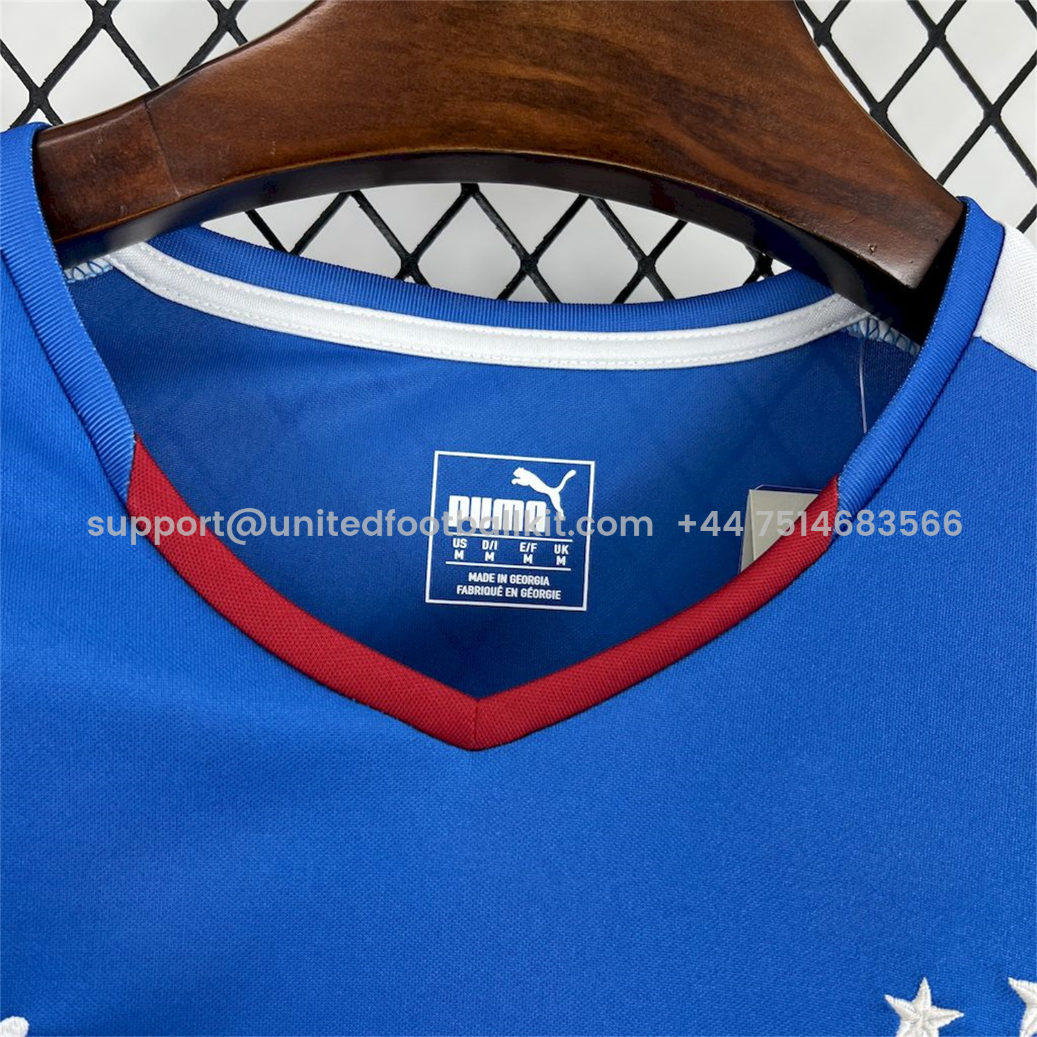Unitedfootballkit.com | Retro Glasgow Rangers 2015-16 Home Jersey -Customize Name, Number and Patch | Worldwide Shipping