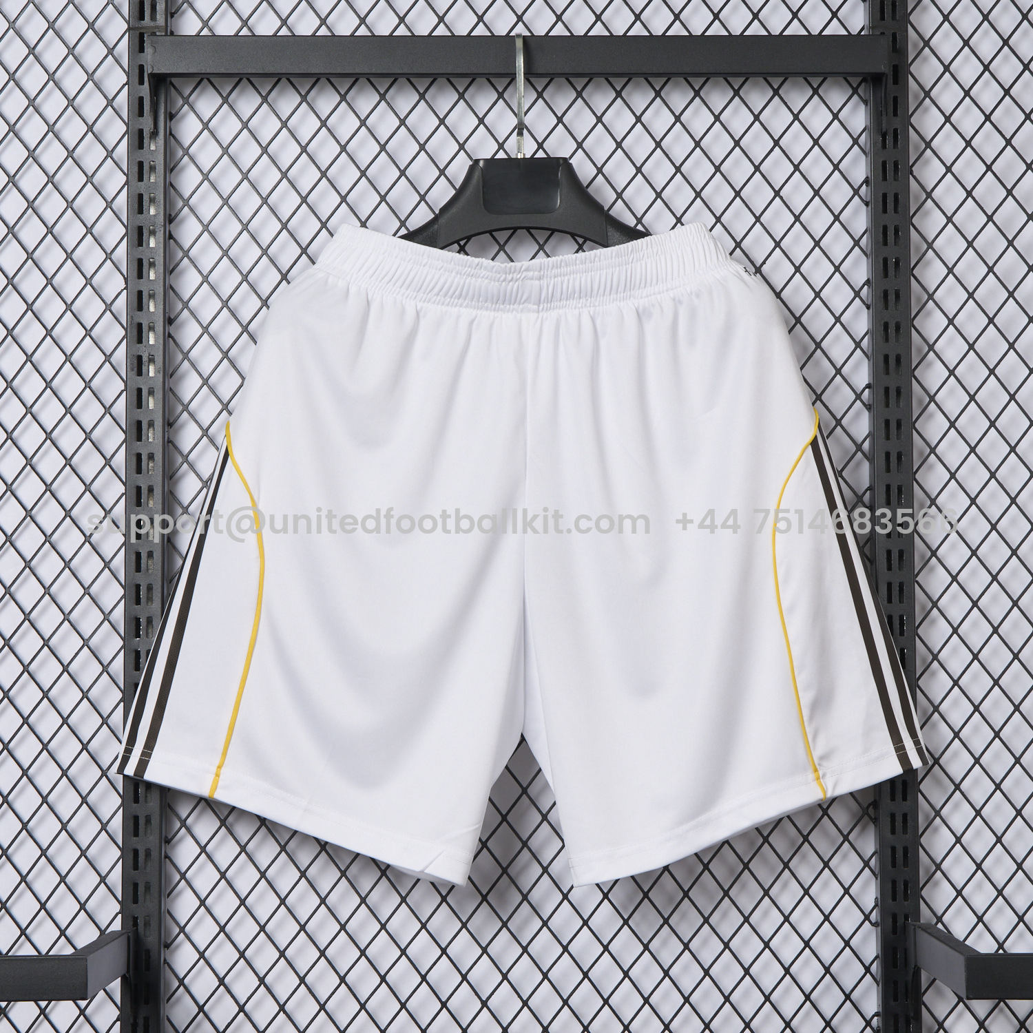 Unitedfootballkit.com | Real Madrid 25-26 Home White Shorts - Player Version -Customize Name, Number and Patch | Worldwide Shipping