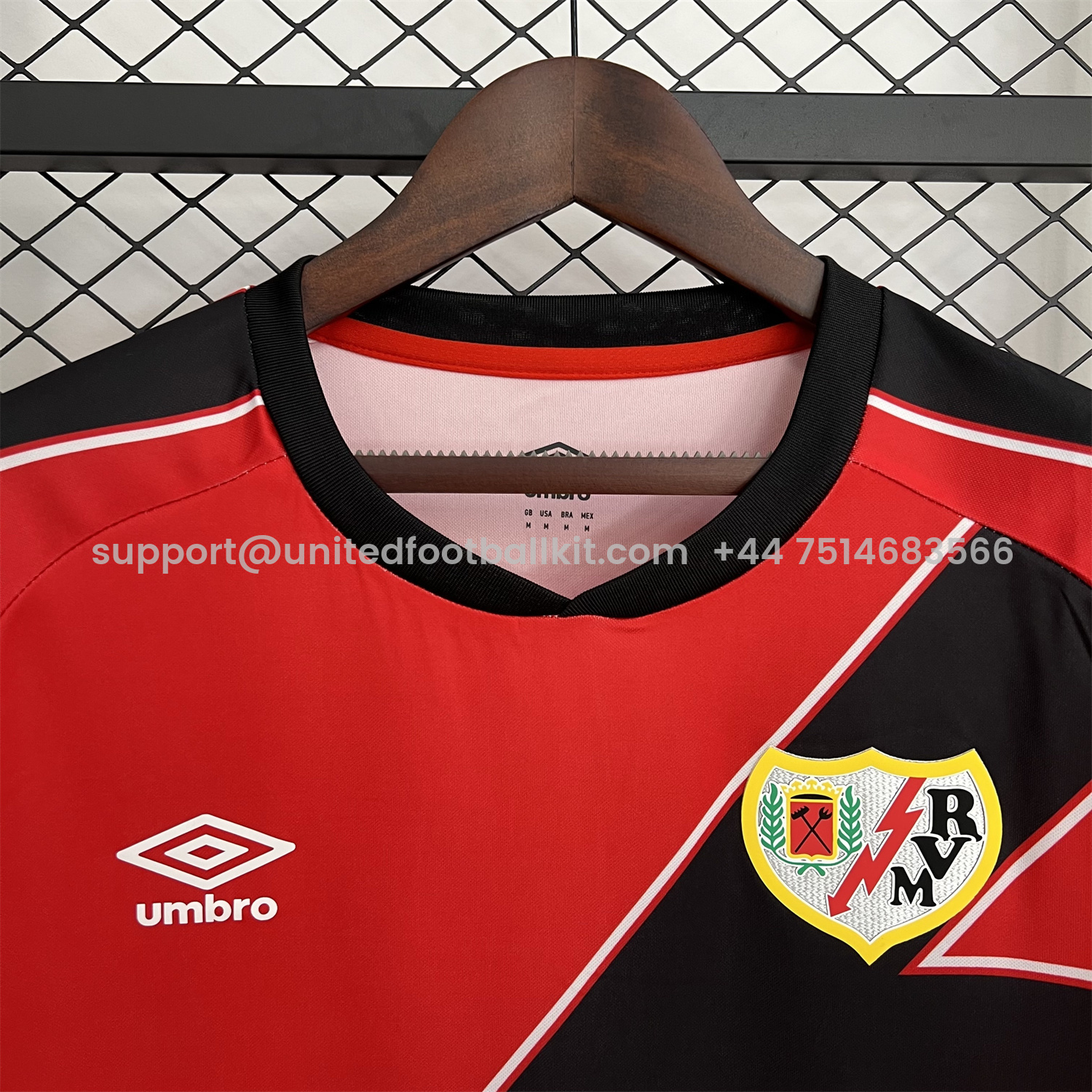 Unitedfootballkit.com | Rayo Vallecano 25-26 Away Jersey - Fans Version -Customize Name, Number and Patch | Worldwide Shipping