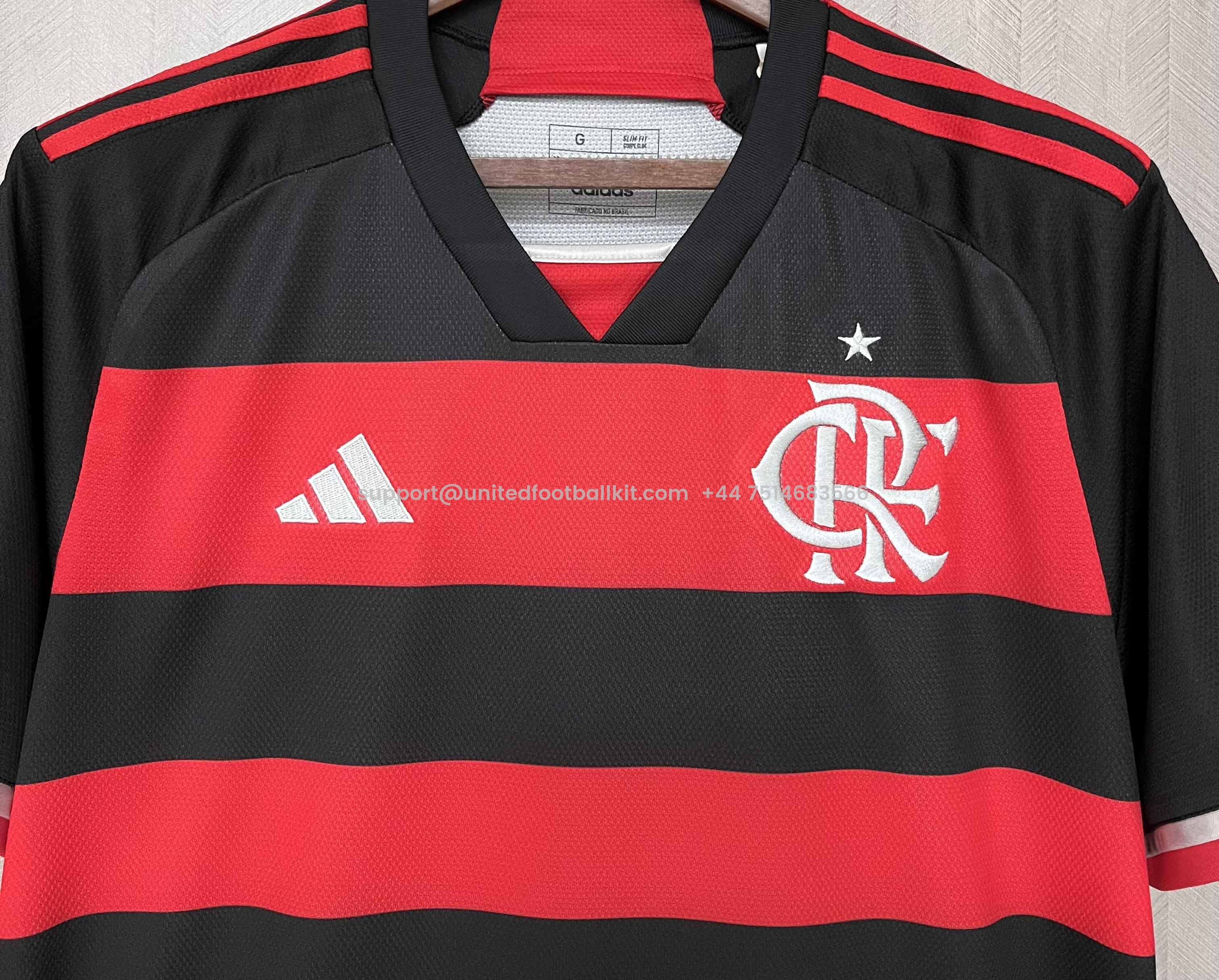 Unitedfootballkit.com | Flamengo 2024 Home Stadium Jersey With All Sponsor - Fans Version -Customize Name, Number and Patch | Worldwide Shipping