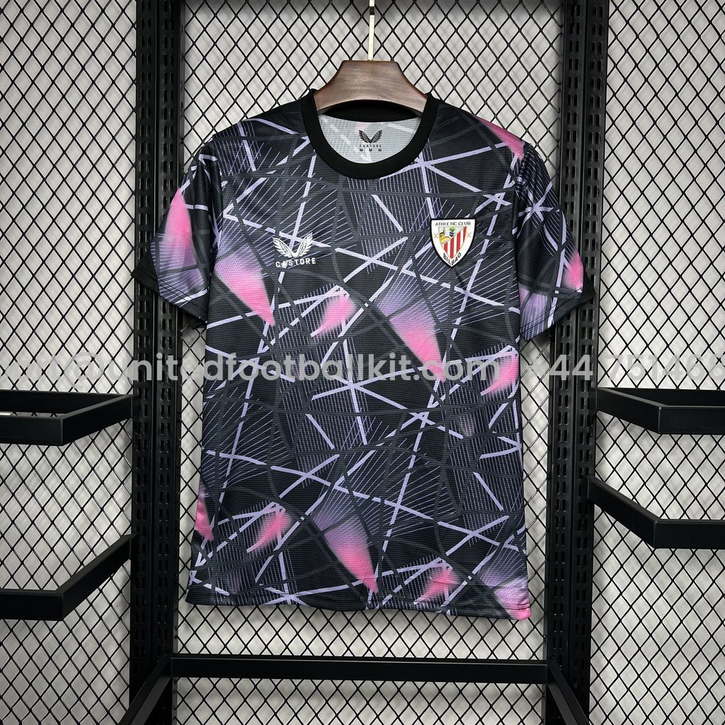 Unitedfootballkit.com | Athletic Bilbao 24-25 Pre-Match Third Jersey - Fans Version -Customize Name, Number and Patch | Worldwide Shipping
