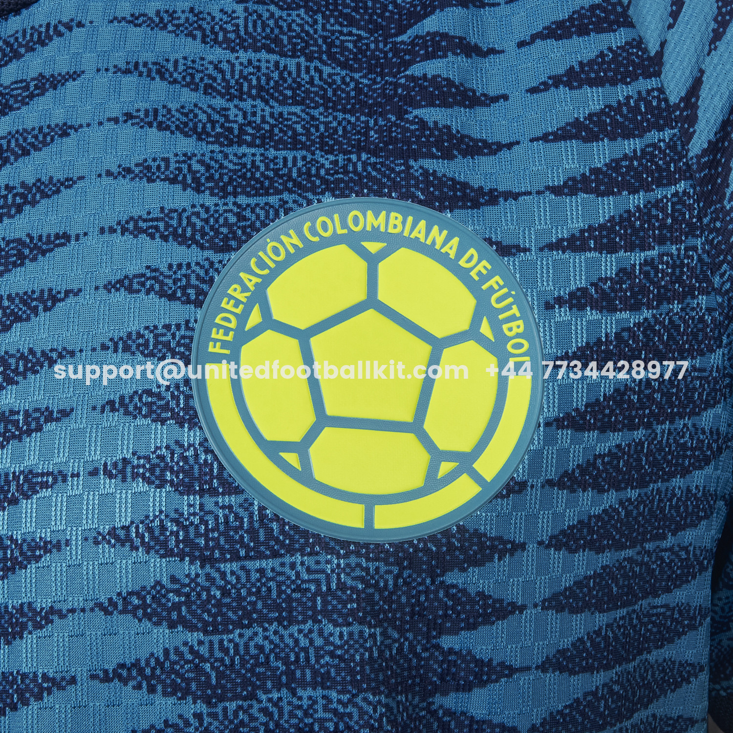 Unitedfootballkit.com | Colombia 2026 Away Blue Jersey - Player Version -Customize Name, Number and Patch | Worldwide Shipping