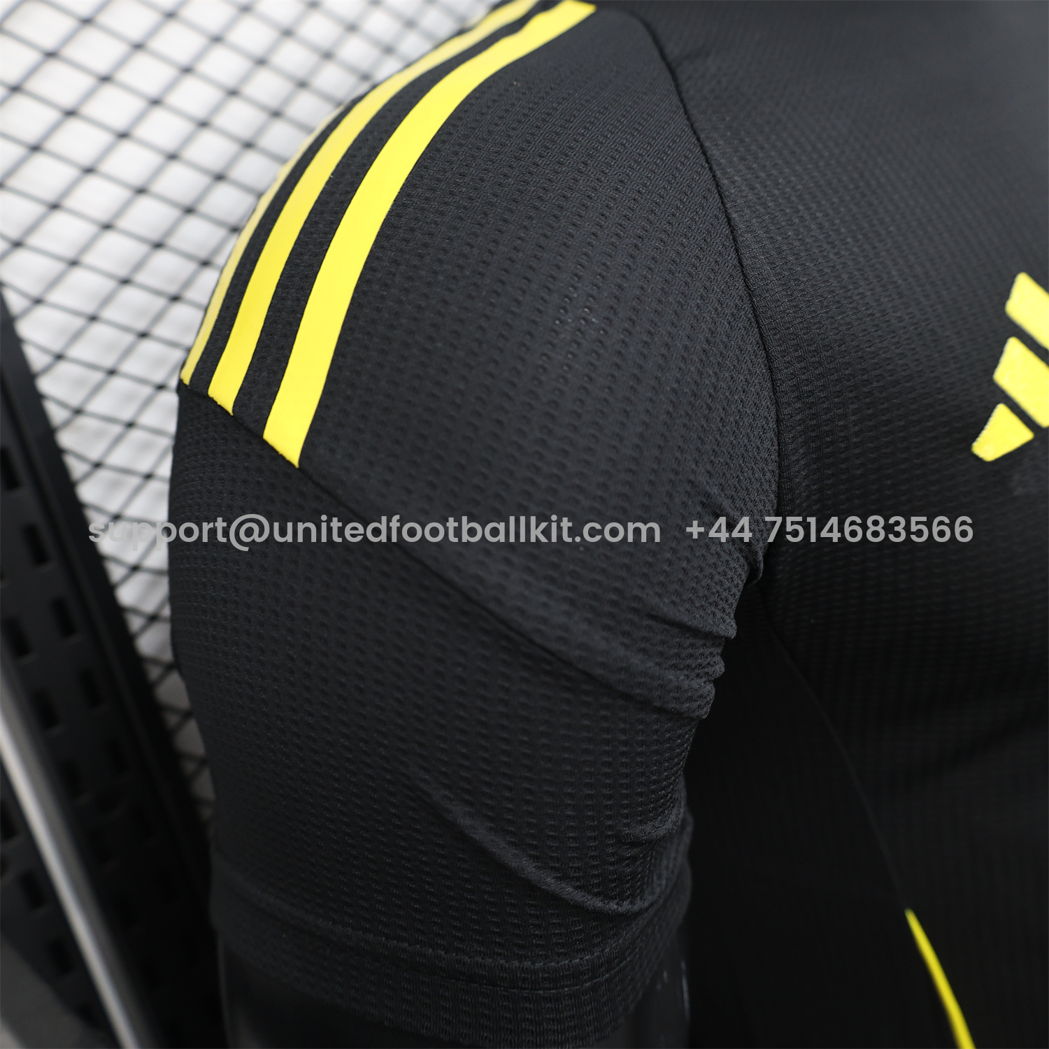 Unitedfootballkit.com | Algeria 25-26 Pure Black Jersey with Yellow Line - Player Version -Customize Name, Number and Patch | Worldwide Shipping