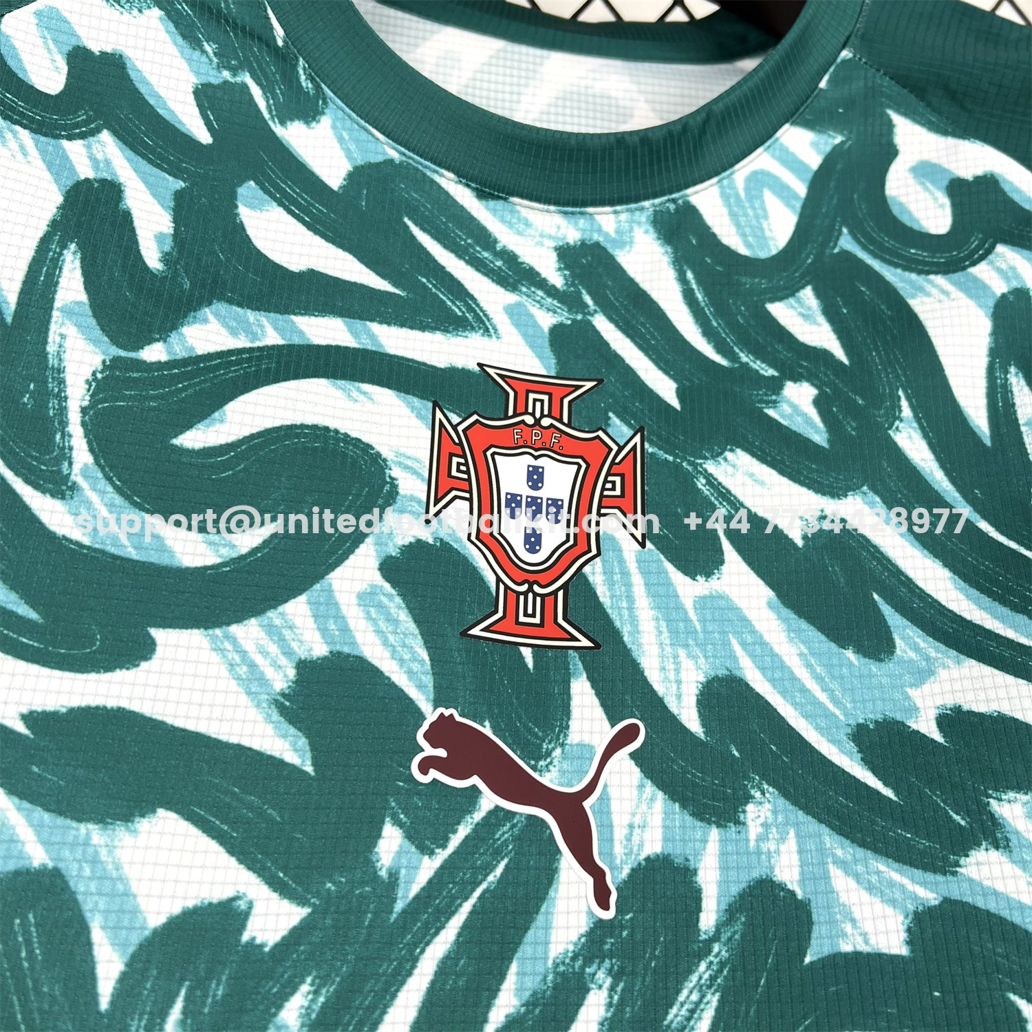 Unitedfootballkit.com | Portugal 2026 Pre-Match Teal Green Jersey - Fans Version -Customize Name, Number and Patch | Worldwide Shipping