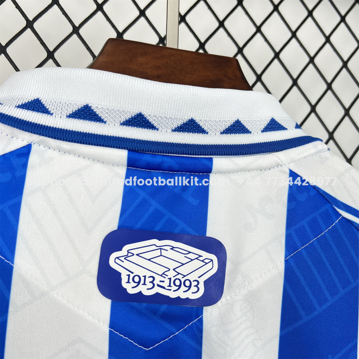 Unitedfootballkit.com | Real Sociedad 25-26 White With Royal Blue Retro Style Special Jersey - Fans Version -Customize Name, Number and Patch | Worldwide Shipping