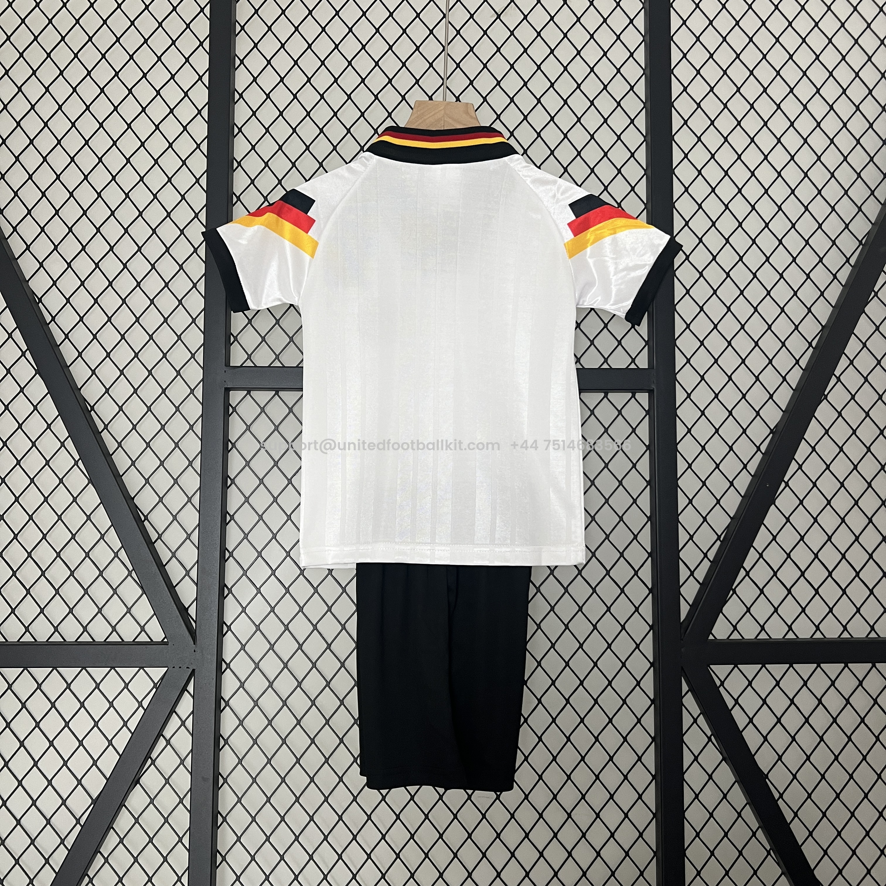 Unitedfootballkit.com | Retro Germany 1992 Home Stadium Kids Kit -Customize Name, Number and Patch | Worldwide Shipping