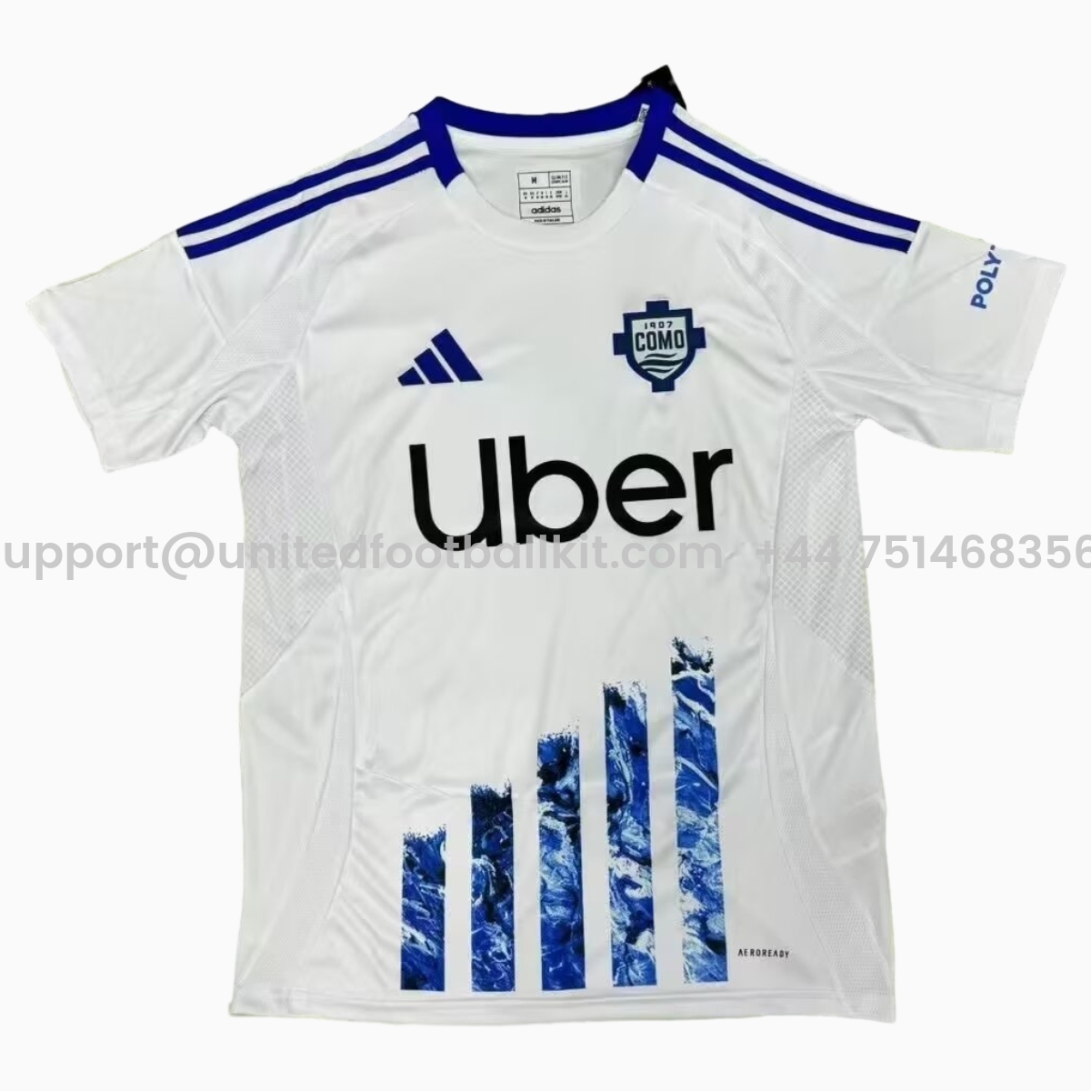 Unitedfootballkit.com | Como 24-25 Away Jersey - Fans Version -Customize Name, Number and Patch | Worldwide Shipping