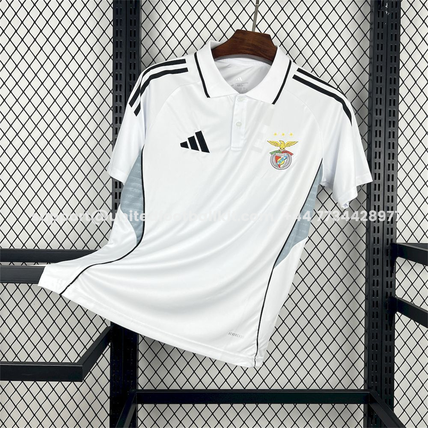 Unitedfootballkit.com | Benfica 25-26 White Polo Jersey - Fans Version -Customize Name, Number and Patch | Worldwide Shipping