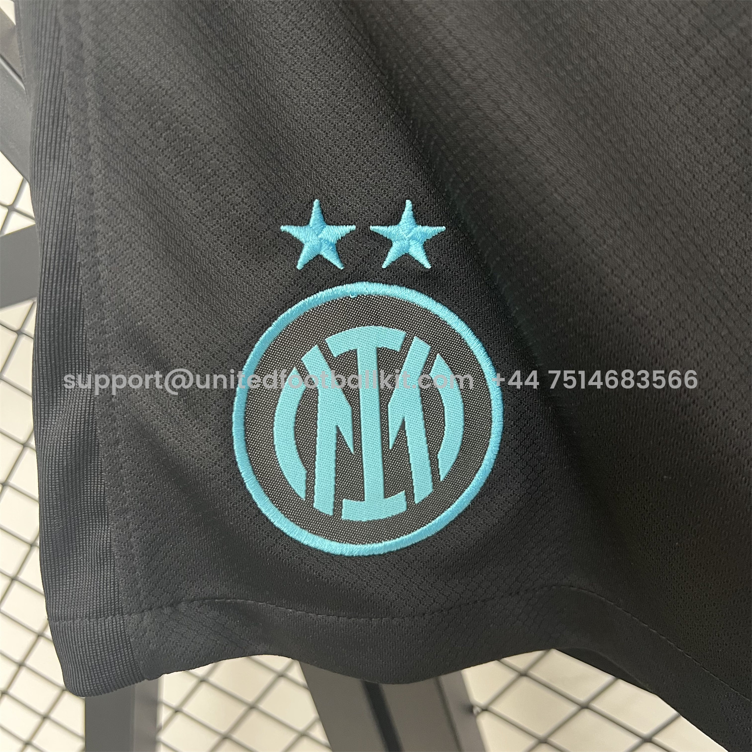 Unitedfootballkit.com | Inter Milan 25-26 Home Black Shorts - Fans Version -Customize Name, Number and Patch | Worldwide Shipping