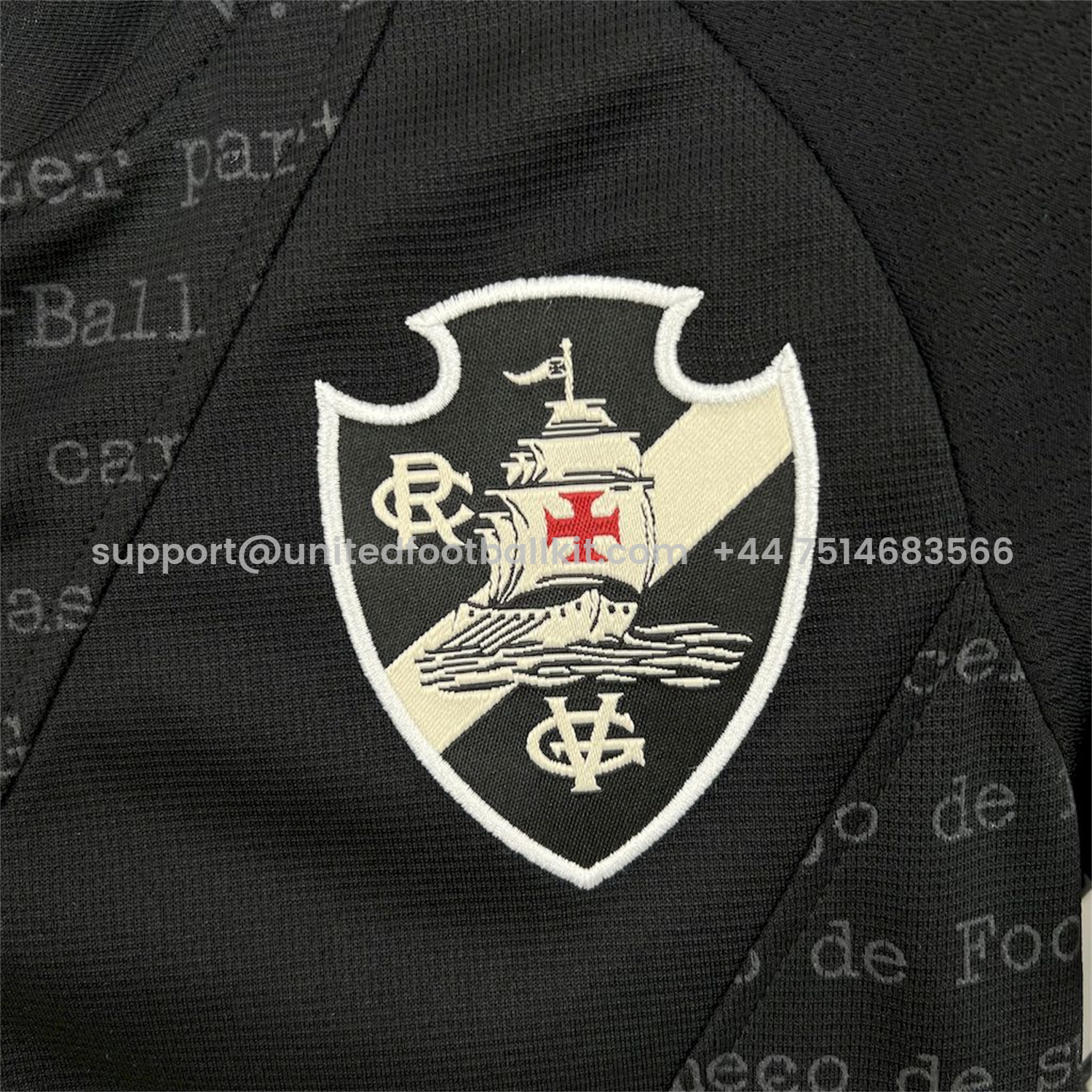 Unitedfootballkit.com | Vasco da Gama 24-25 Black Special Edition Kids Kit -Customize Name, Number and Patch | Worldwide Shipping