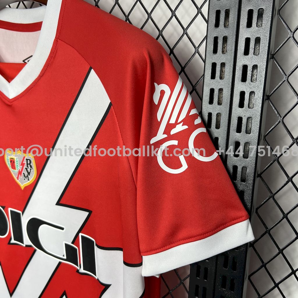 Unitedfootballkit.com | Rayo Vallecano 24-25 Away Jersey - Fans Version -Customize Name, Number and Patch | Worldwide Shipping