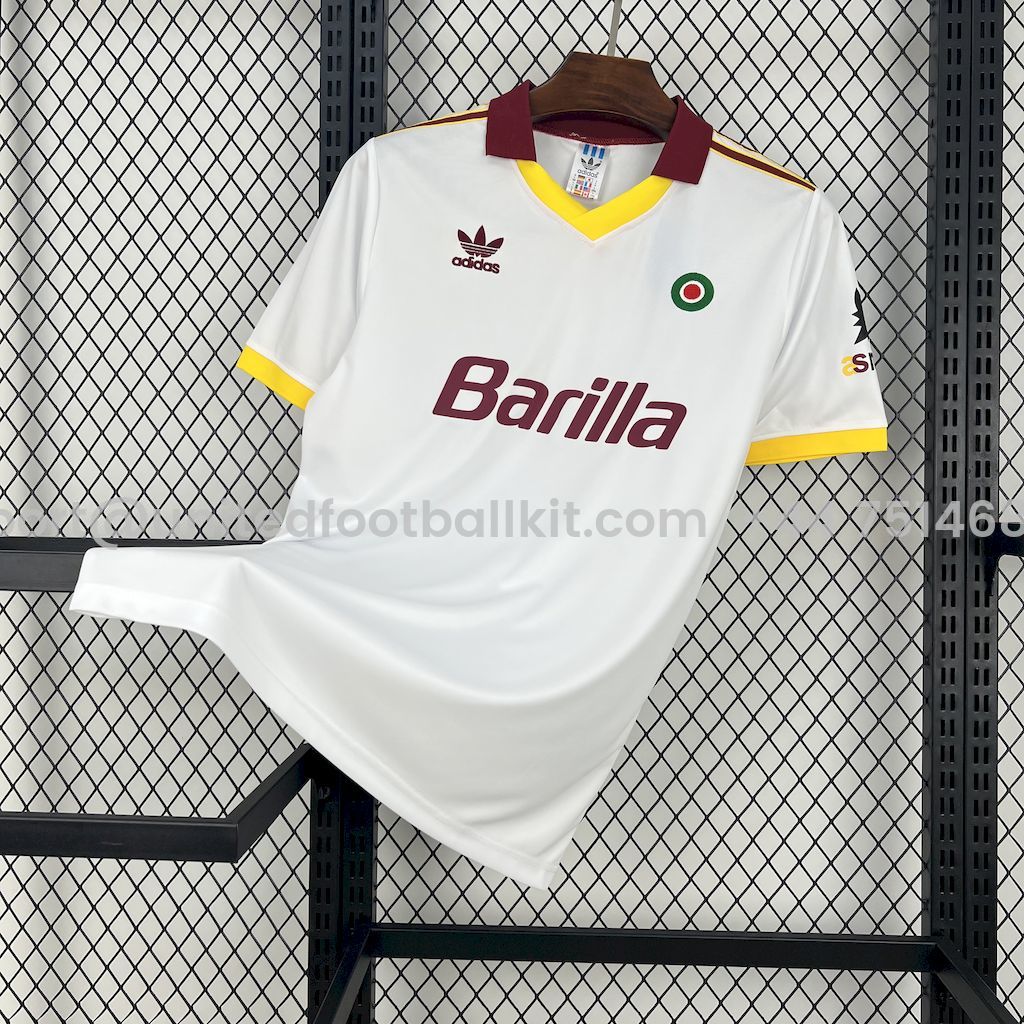 Unitedfootballkit.com | Retro AS Roma 1991-92 Away Jersey -Customize Name, Number and Patch | Worldwide Shipping