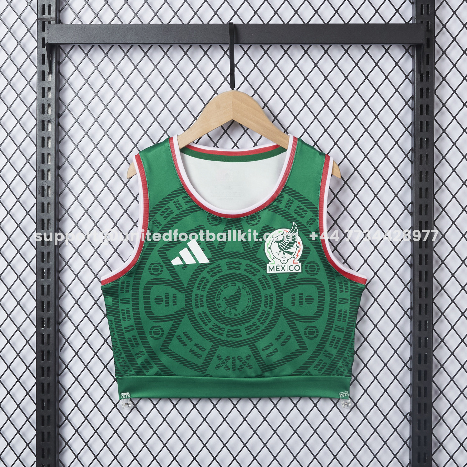 Unitedfootballkit.com | Women's Mexico 2026 Home Yoga Vest -Customize Name, Number and Patch | Worldwide Shipping