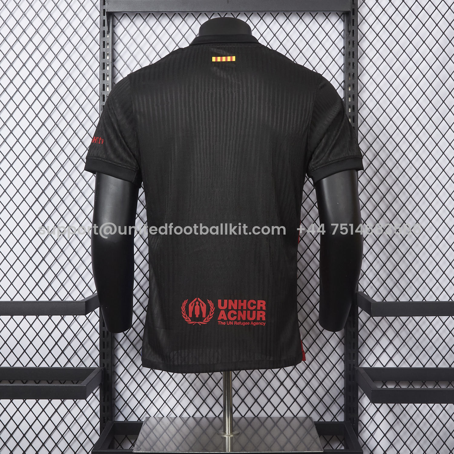 Unitedfootballkit.com | 【New】Barcelona x Travis Scott 24-25 Away Pure Black Jersey - Player Version -Customize Name, Number and Patch | Worldwide Shipping