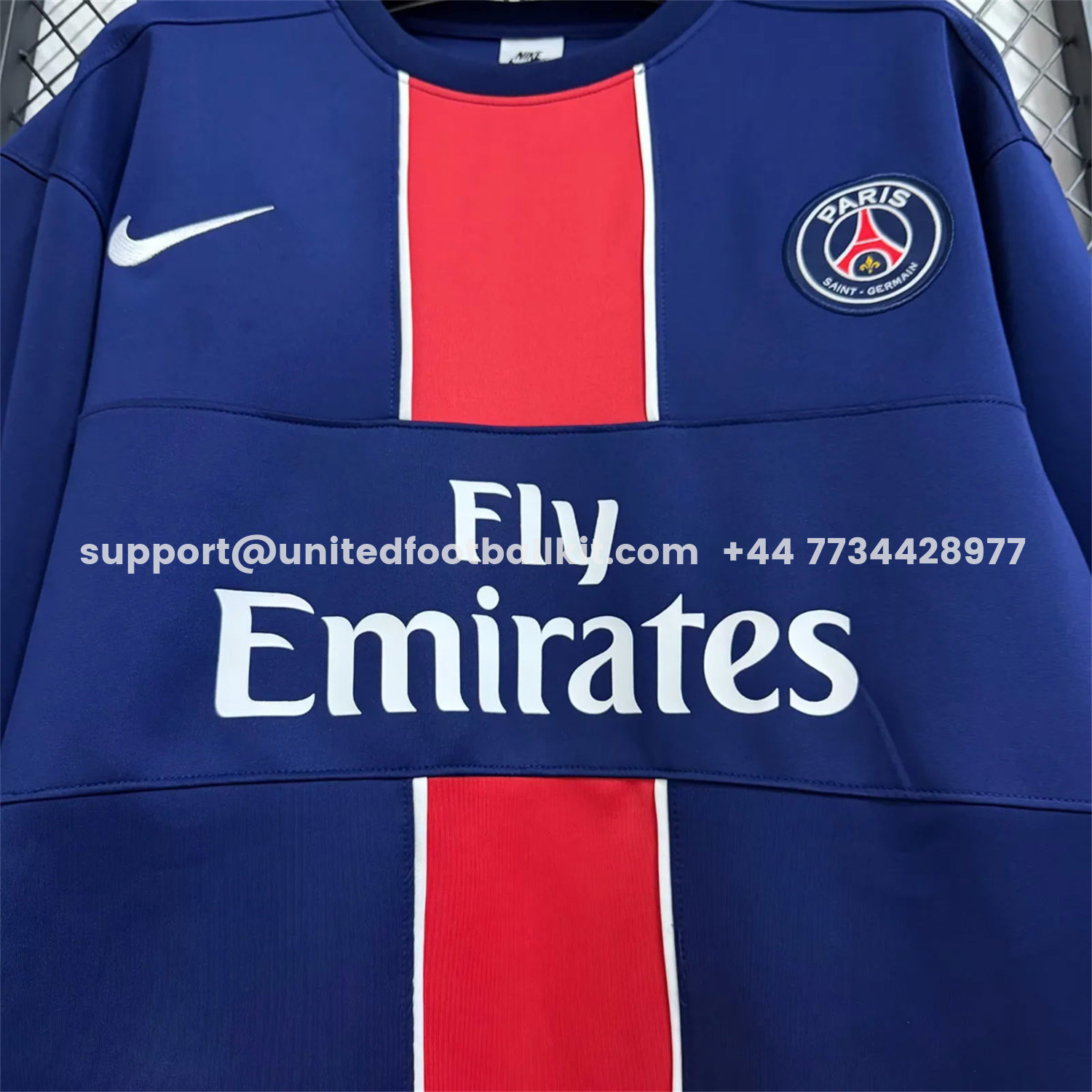 Unitedfootballkit.com | Paris Saint-Germain PSG 25-26 Blue And Red Unisex Pullover Hoodie -Customize Name, Number and Patch | Worldwide Shipping