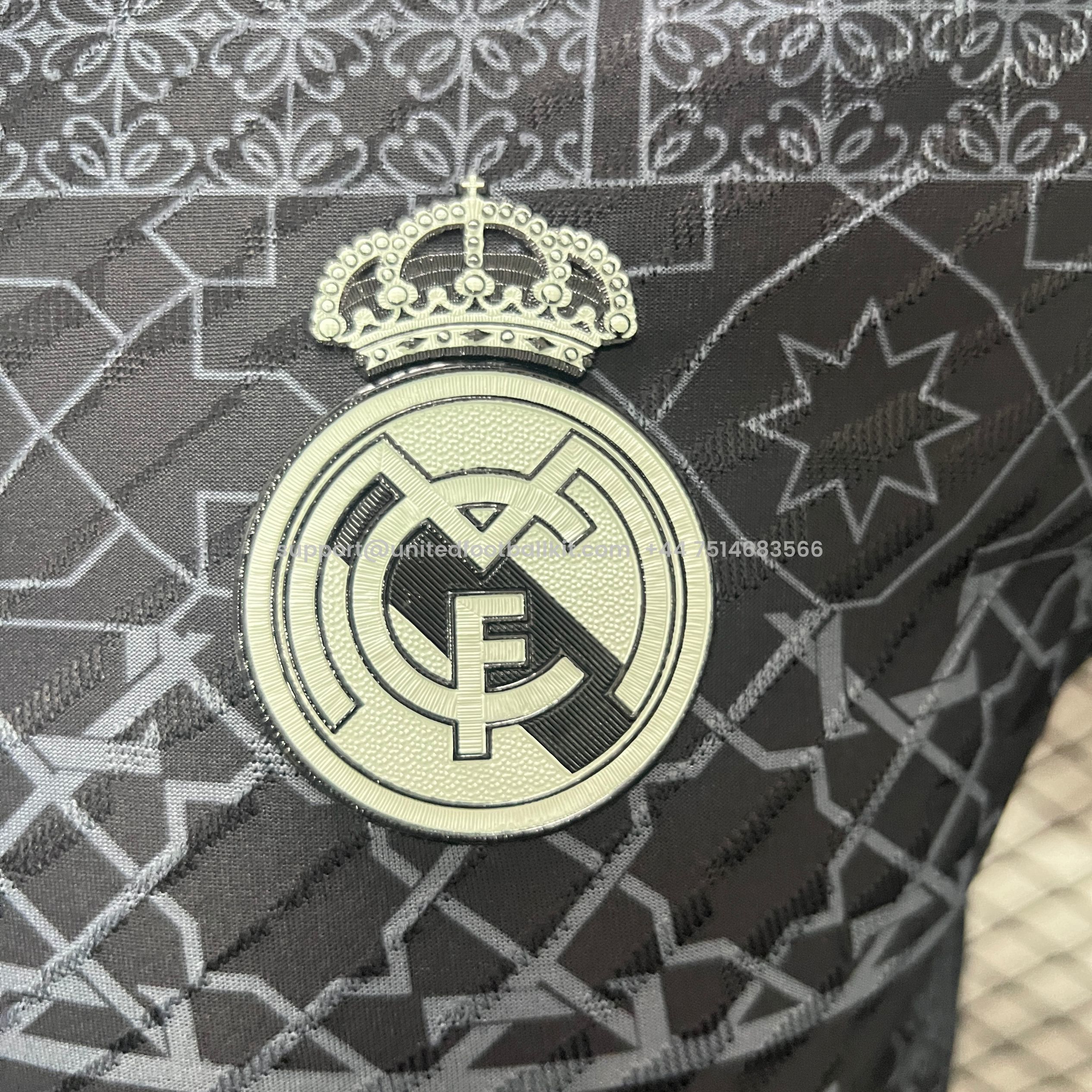 Unitedfootballkit.com | Real Madrid 24-25 Black architecture Special Edition Jersey - Player Version -Customize Name, Number and Patch | Worldwide Shipping