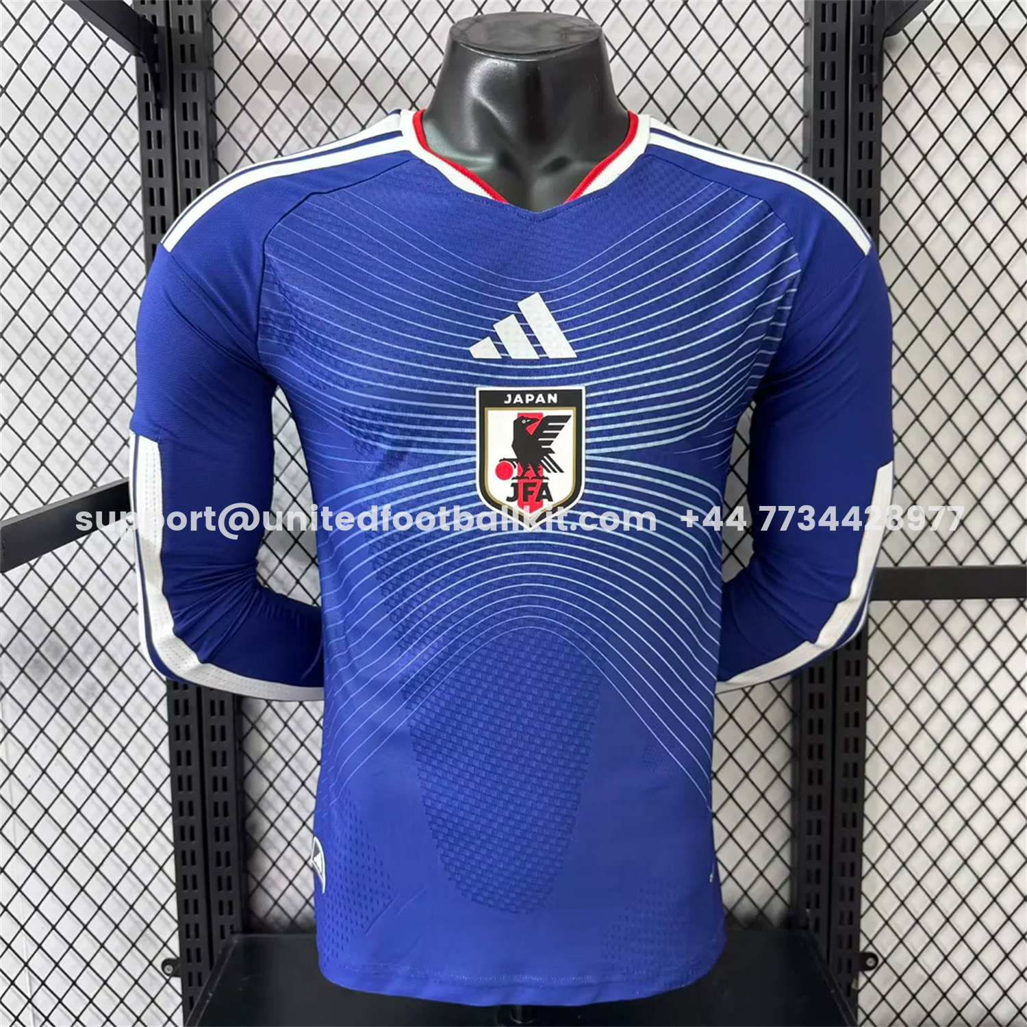 Unitedfootballkit.com | Japan 2026 Home Deep Blue Long Sleeves Jersey - Player Version -Customize Name, Number and Patch | Worldwide Shipping