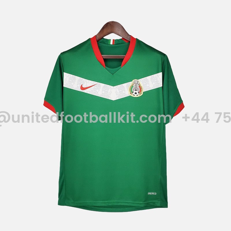 Unitedfootballkit.com | Retro Mexico 2006 Home Stadium Jersey -Customize Name, Number and Patch | Worldwide Shipping