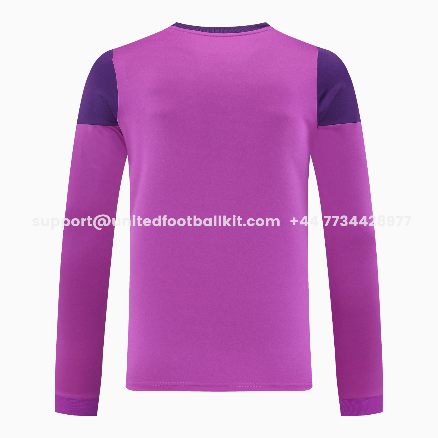 Unitedfootballkit.com | Real Madrid 25-26 Longt-Sleeve Training Set - Purple Top & Purple Shorts -Customize Name, Number and Patch | Worldwide Shipping