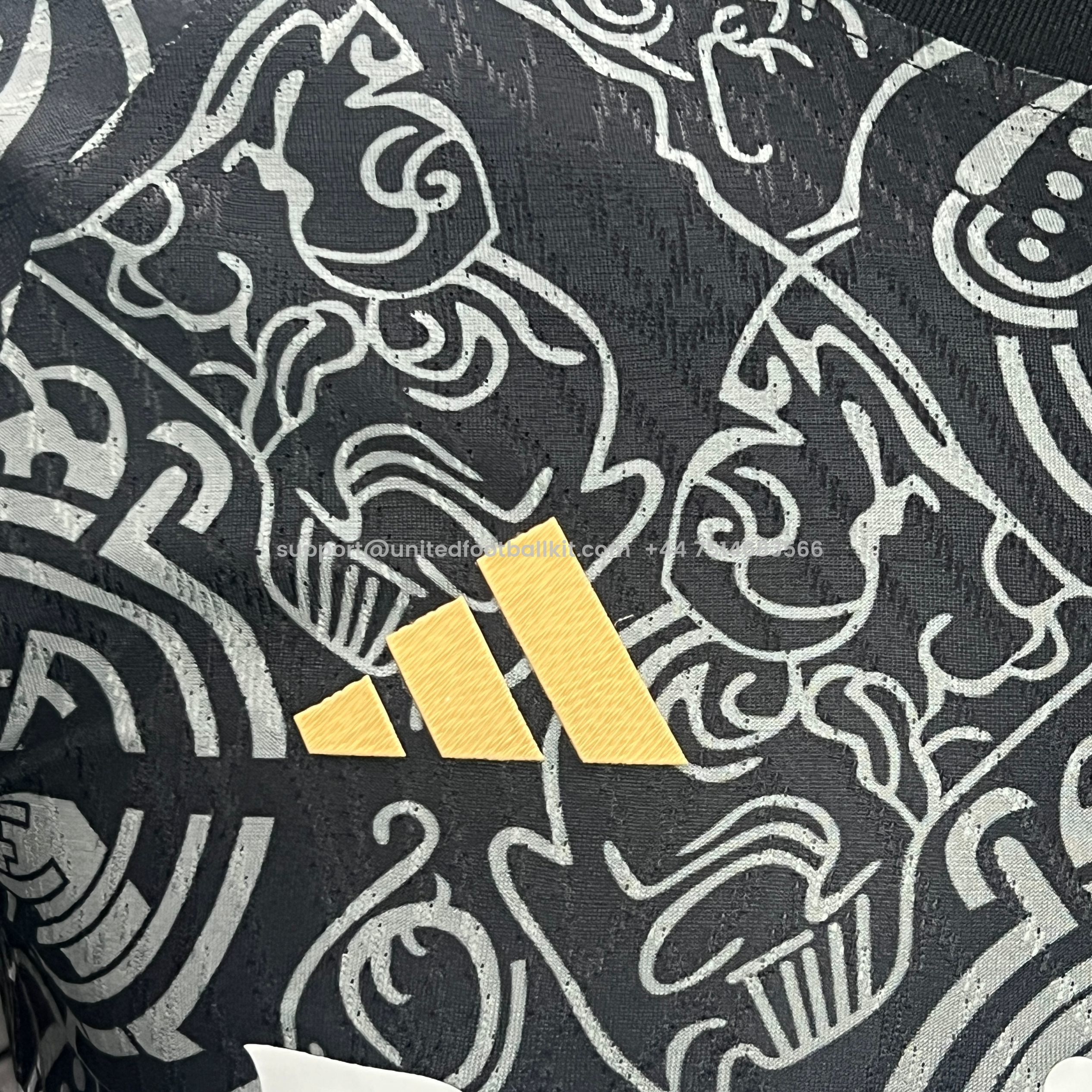 Unitedfootballkit.com | Real Madrid 24-25 Black Line Pattern Special Edtion Jersey - Player Version -Customize Name, Number and Patch | Worldwide Shipping