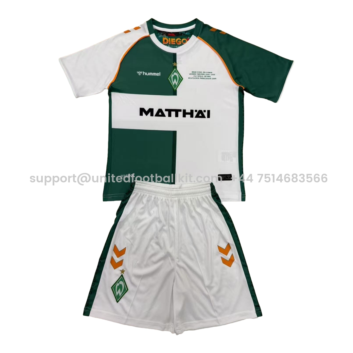 Unitedfootballkit.com | Werder Bremen 24-25 DIEGO Special Men's Adult Jersey Set - Fans Version -Customize Name, Number and Patch | Worldwide Shipping