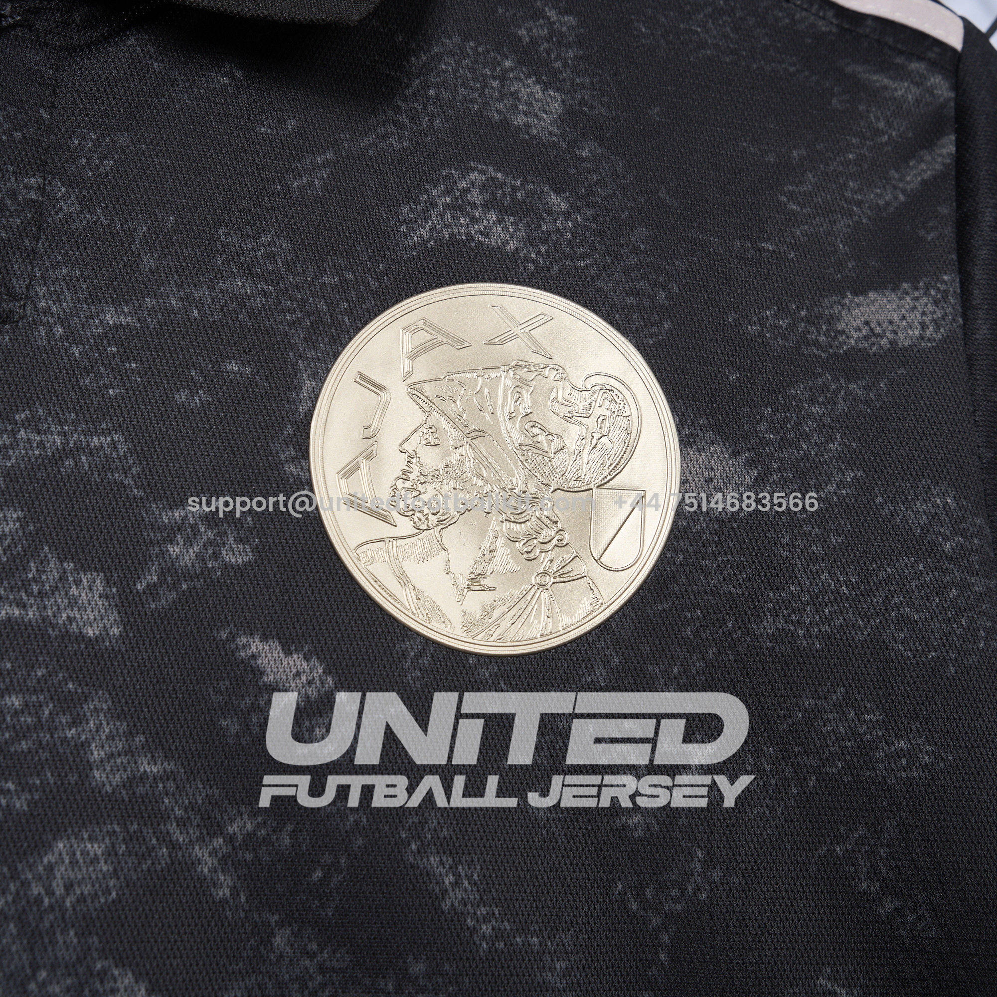 Unitedfootballkit.com | Ajax 24-25 Stone Island Co-brand Jersey - Fans Version -Customize Name, Number and Patch | Worldwide Shipping