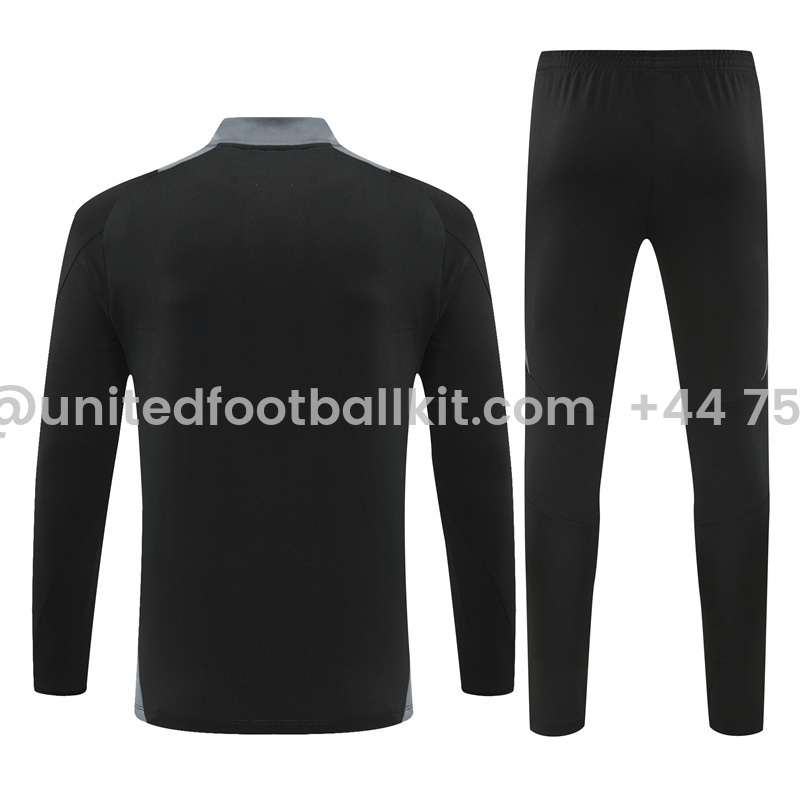 Unitedfootballkit.com | Al Nassr Riyadh Victory 24-25 Long Sleeve Training Set - Black -Customize Name, Number and Patch | Worldwide Shipping
