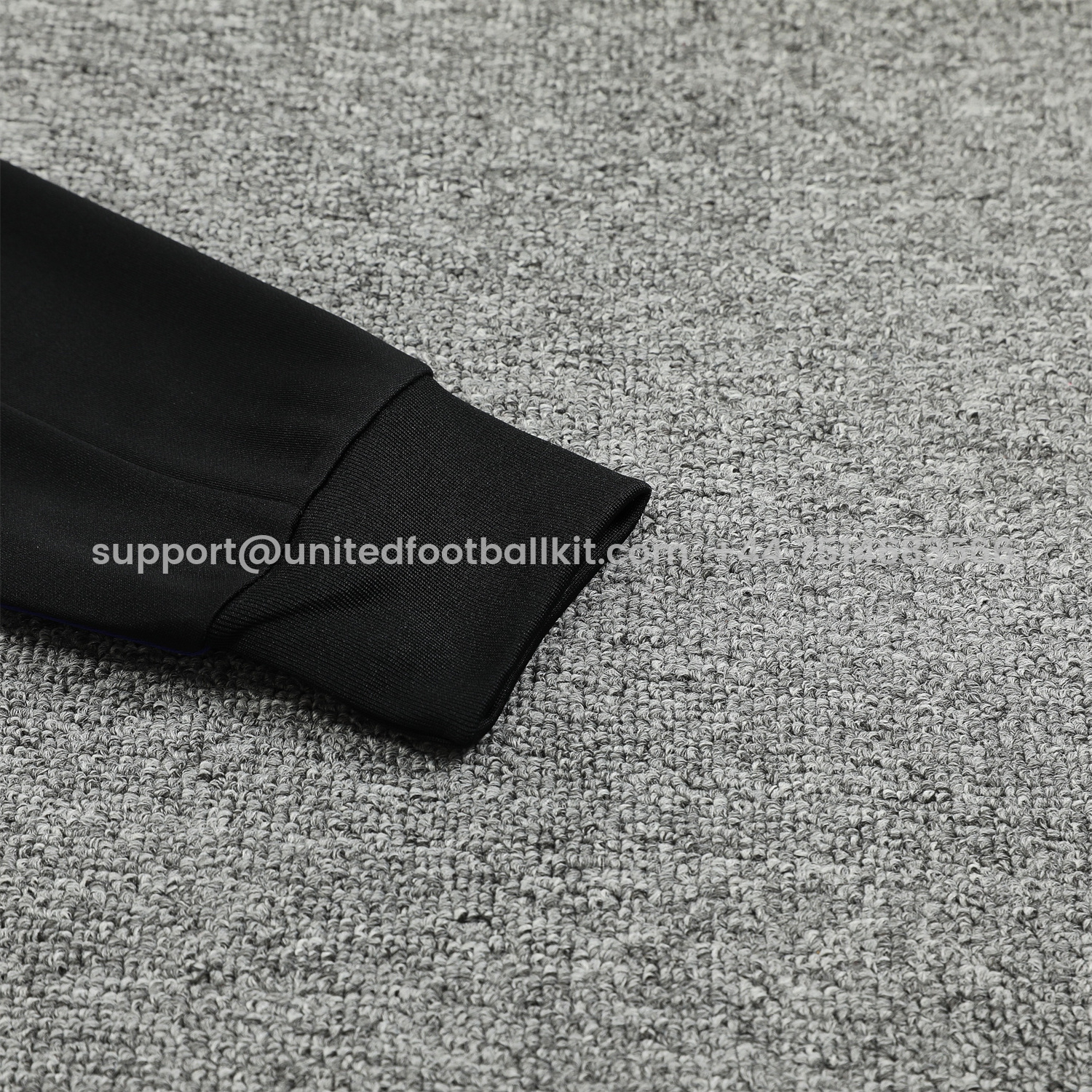 Unitedfootballkit.com | Barcelona 24-25 Training Hoodie Set - Black Hoodie and Black Pants -Customize Name, Number and Patch | Worldwide Shipping