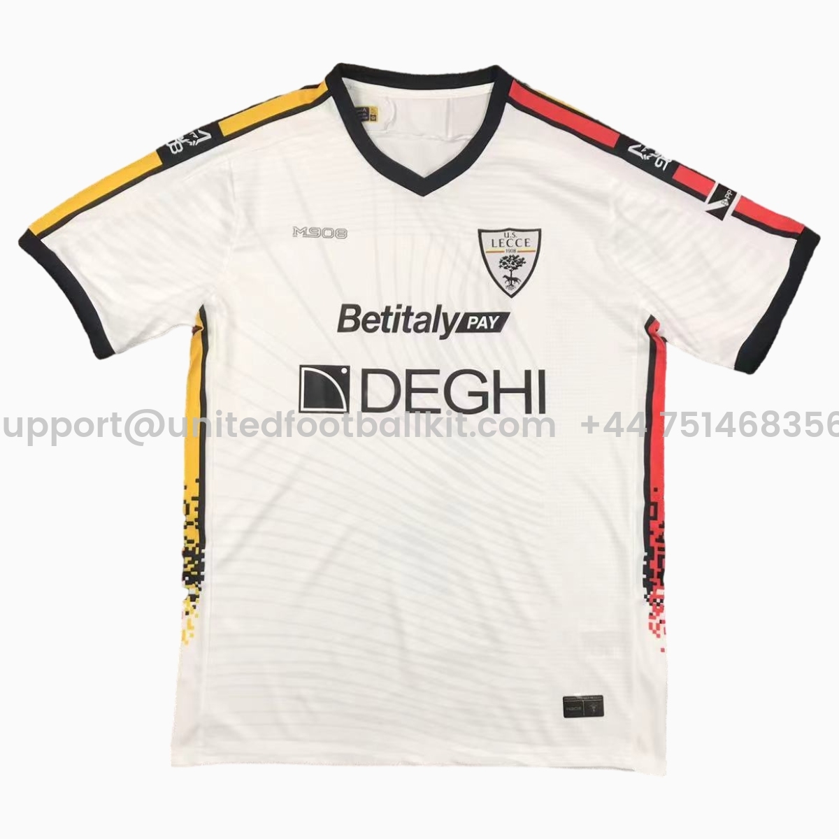 Unitedfootballkit.com | Lecce 24-25 Away Jersey - Fans Version -Customize Name, Number and Patch | Worldwide Shipping