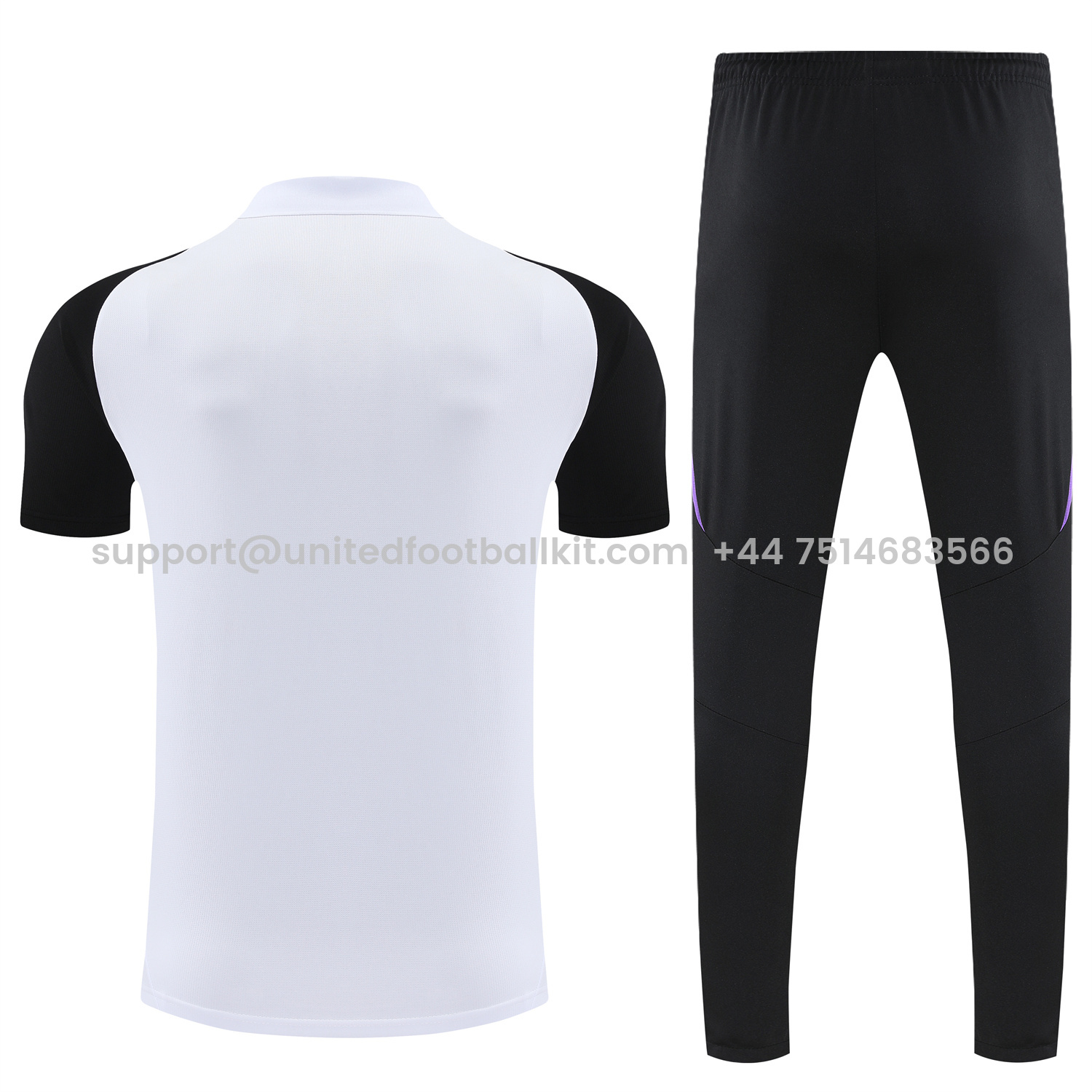 Unitedfootballkit.com | Germany 25-26 POLO Short-Sleeve Training Set - White Top Black Pants -Customize Name, Number and Patch | Worldwide Shipping