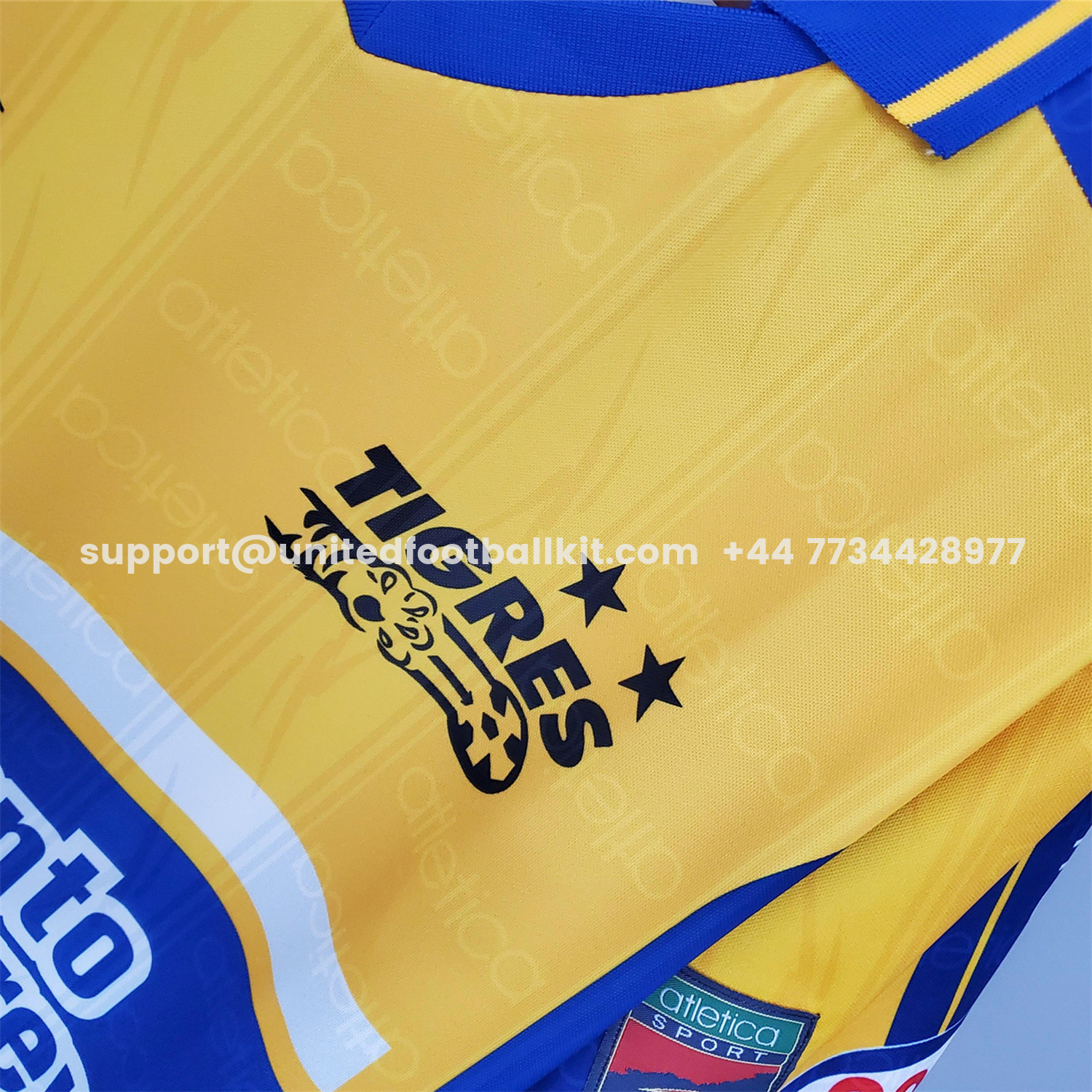 Unitedfootballkit.com | Retro Tigres UANL 1999-00 Home Jersey -Customize Name, Number and Patch | Worldwide Shipping