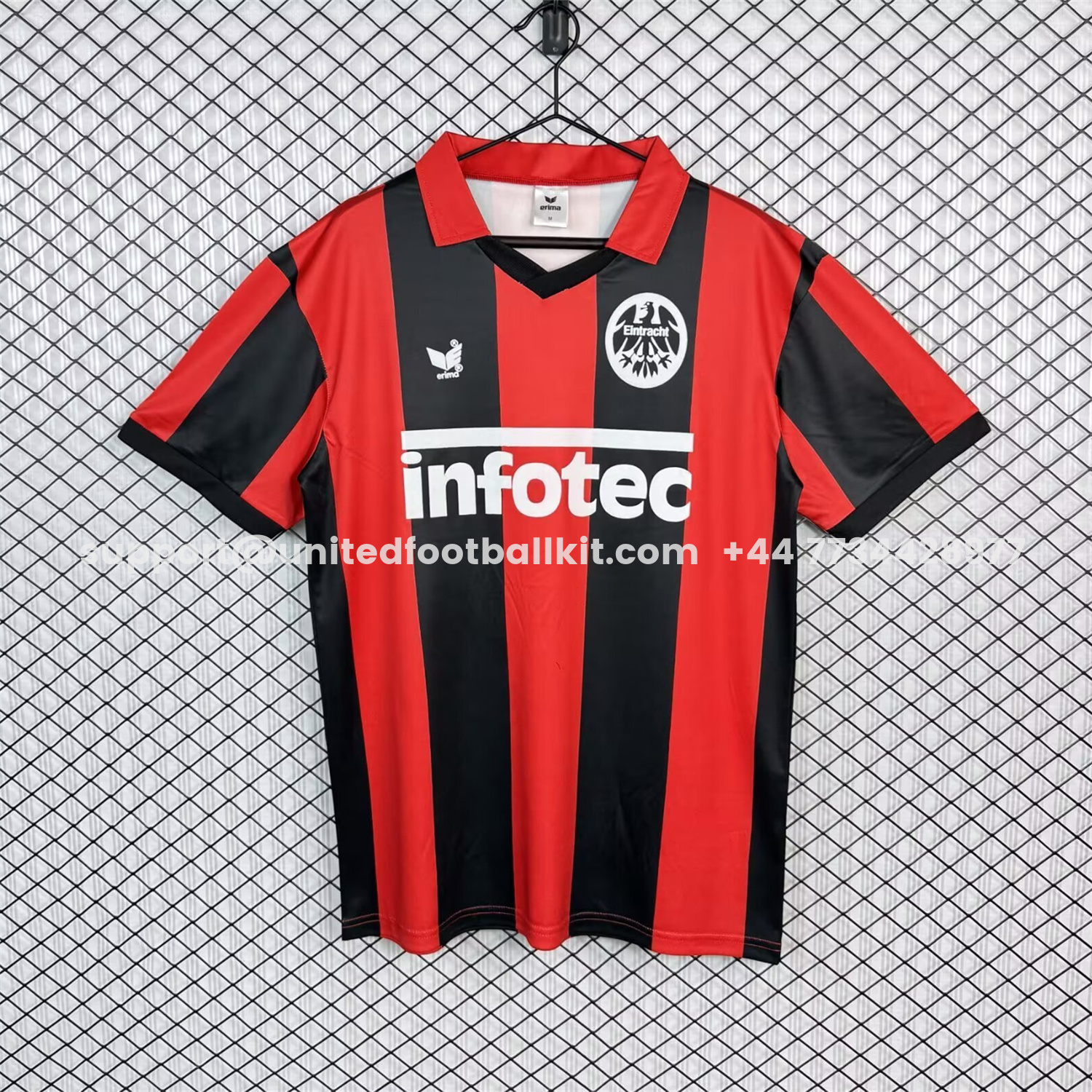 Unitedfootballkit.com | Retro Frankfurt 1983-84 Home Jersey -Customize Name, Number and Patch | Worldwide Shipping