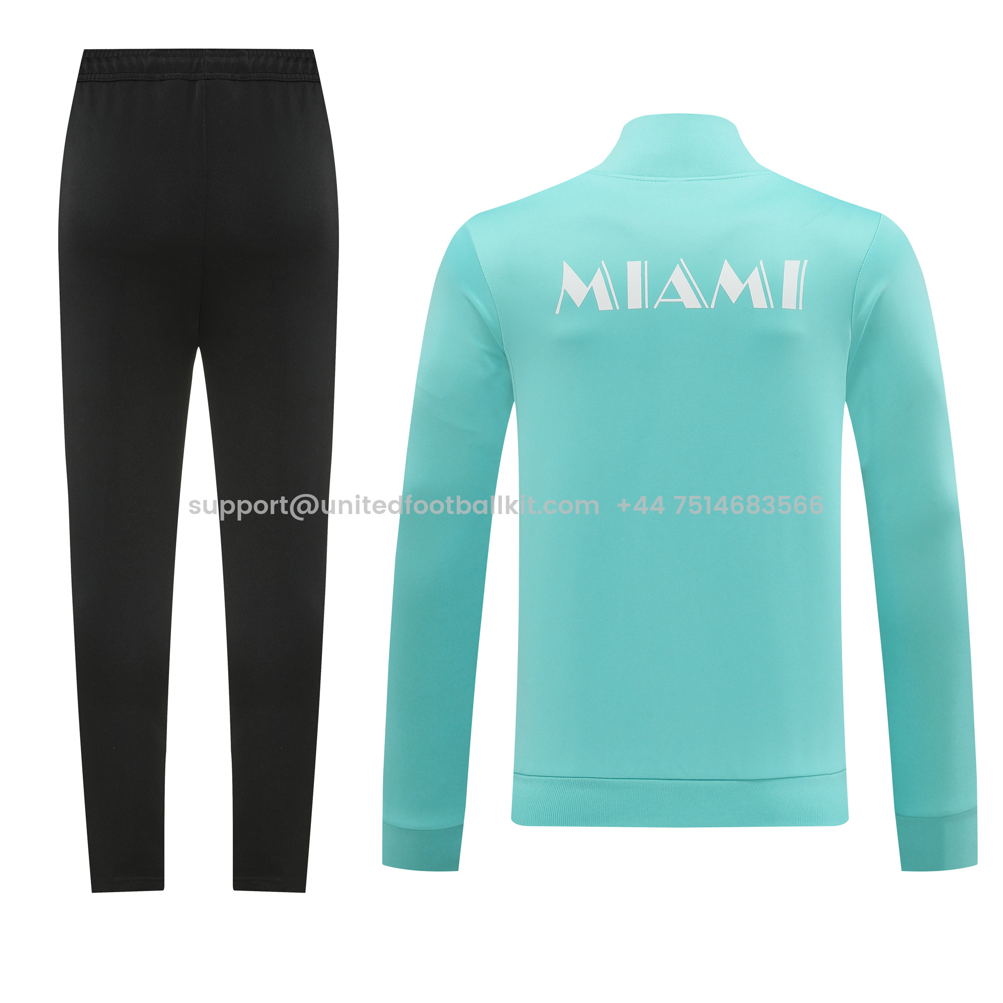 Unitedfootballkit.com | INT M.A.M 24-25 Jacket Training Tracksuit - Cyan-blue -Customize Name, Number and Patch | Worldwide Shipping