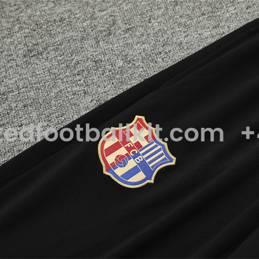Unitedfootballkit.com | Barcelona 24-25 Long Sleeve Training Set - Player Version - Black Gold -Customize Name, Number and Patch | Worldwide Shipping