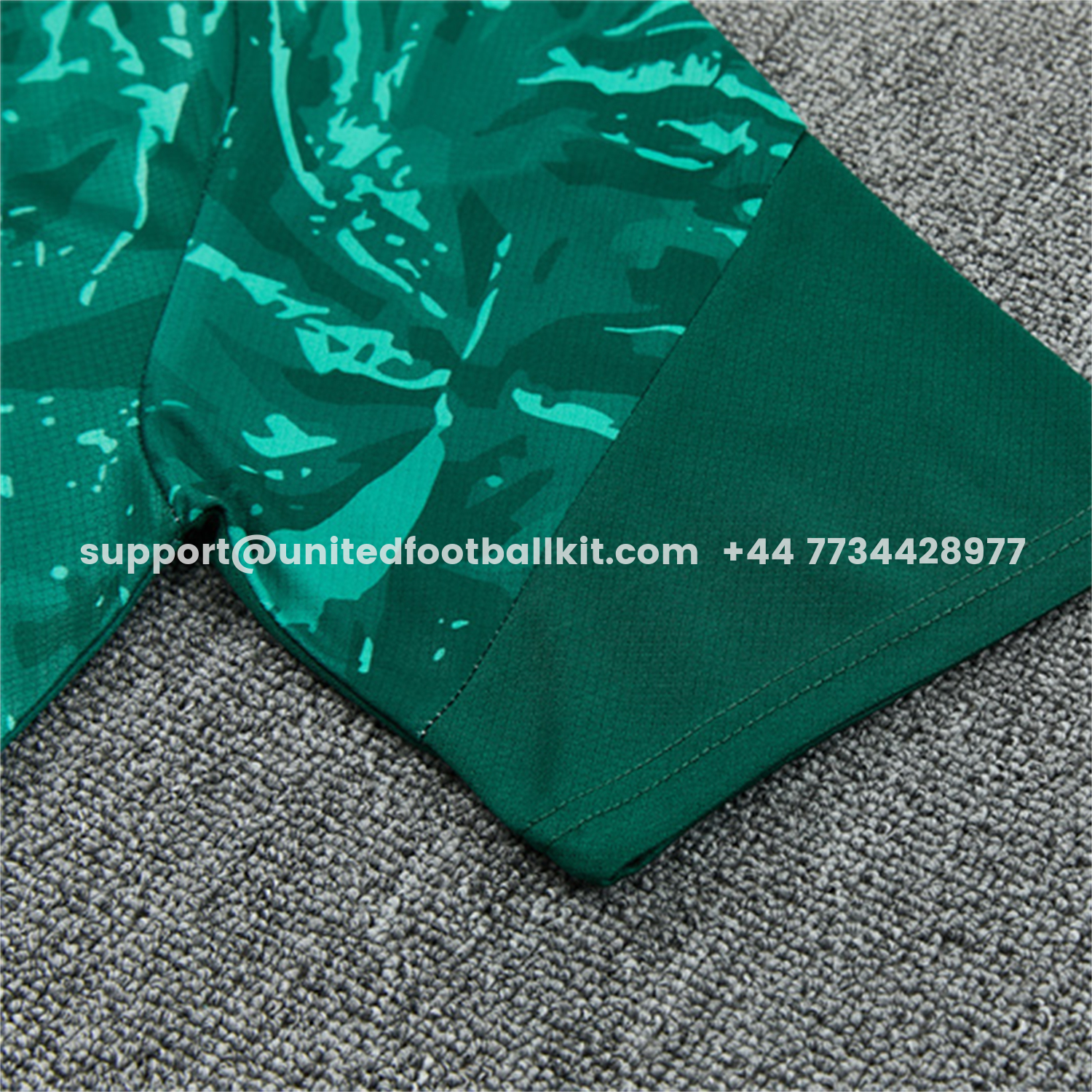 Unitedfootballkit.com | Real Madrid 26-27 Short-Sleeve Training Set - Green Camouflage Top & Green Shorts -Customize Name, Number and Patch | Worldwide Shipping