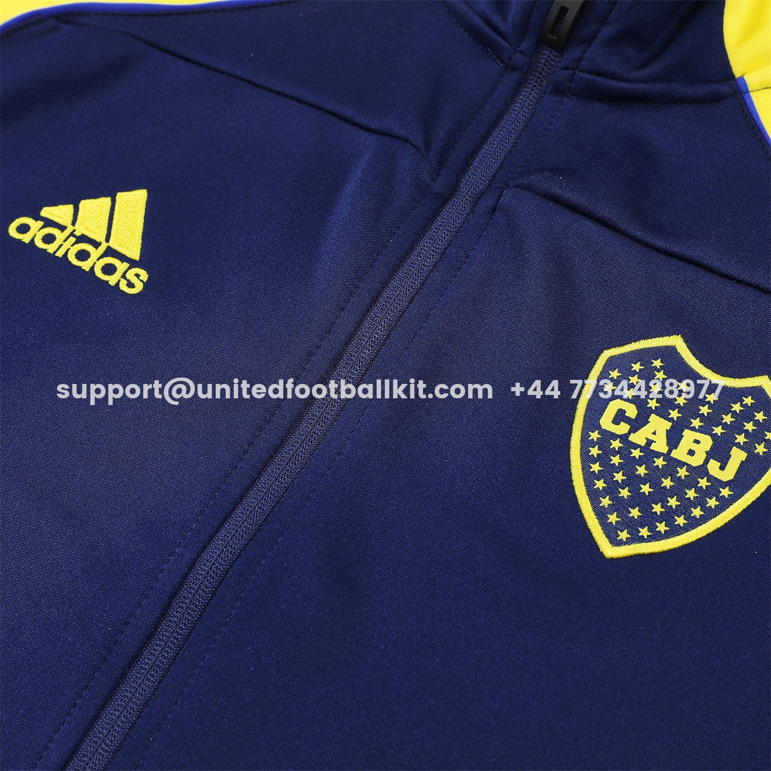 Unitedfootballkit.com | Boca Juniors 2026 Jacket Training Tracksuit - Dark Blue With Yellow Jackets & Pants -Customize Name, Number and Patch | Worldwide Shipping