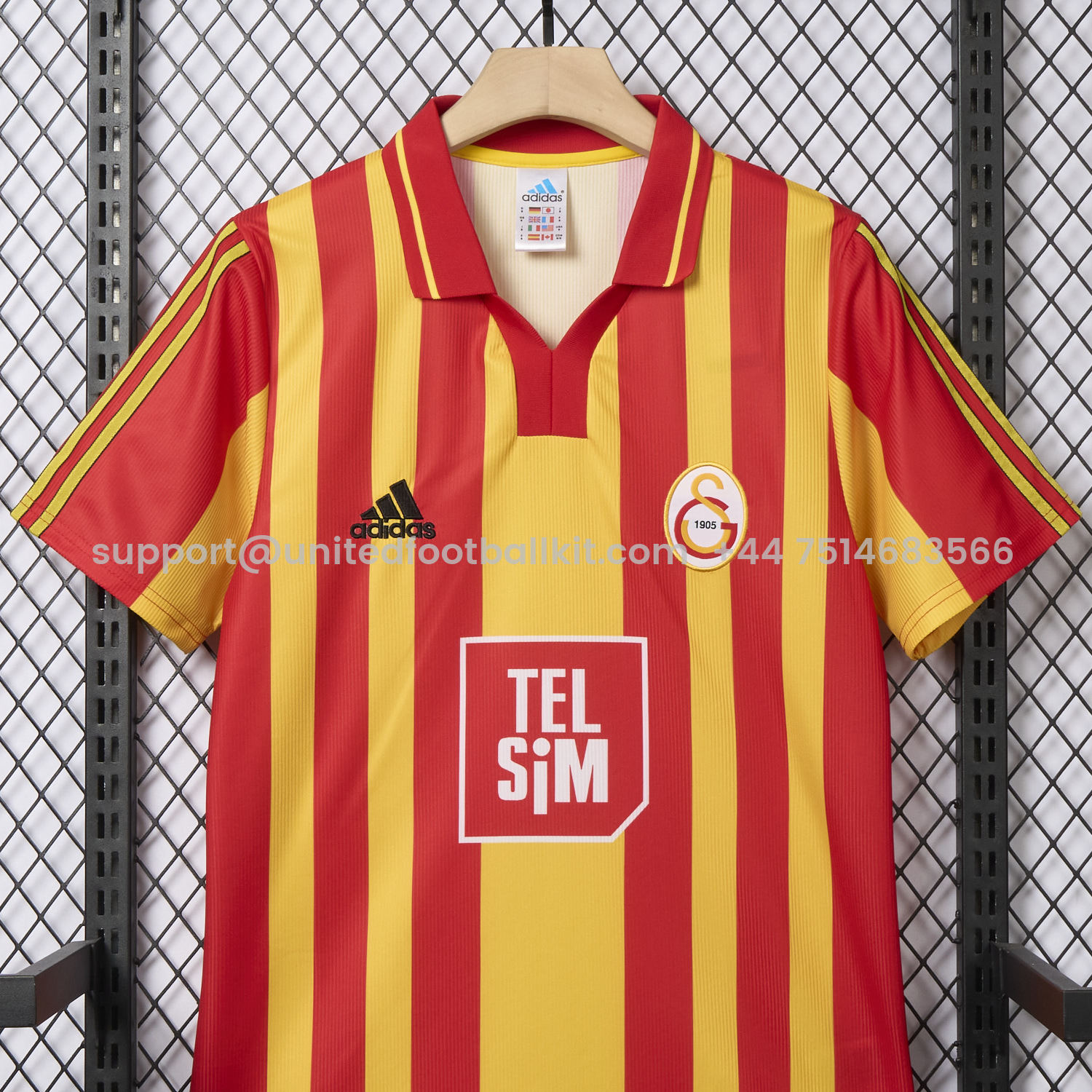 Unitedfootballkit.com | Retro Galatasaray 2000-01 Home Jersey -Customize Name, Number and Patch | Worldwide Shipping