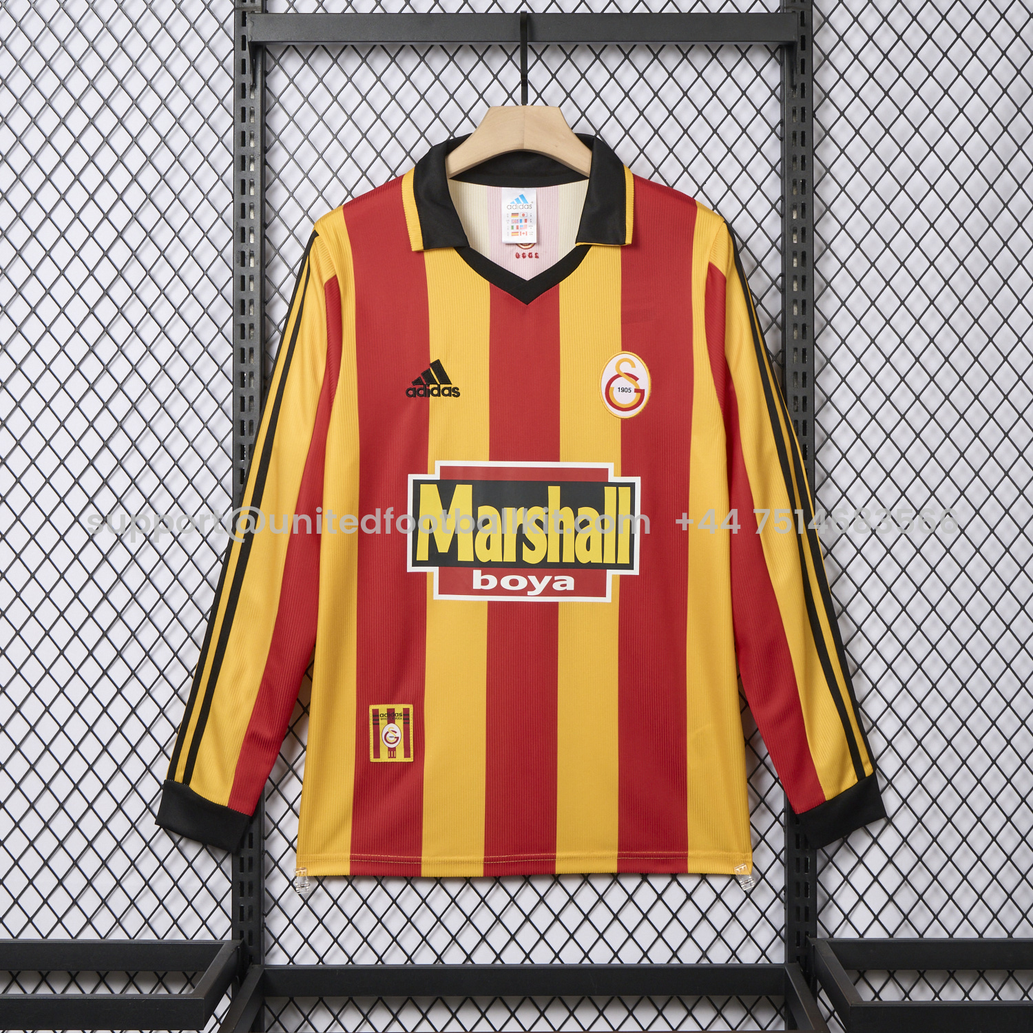 Unitedfootballkit.com | Retro Galatasaray 1999-00 Home Long Sleeves Jersey -Customize Name, Number and Patch | Worldwide Shipping