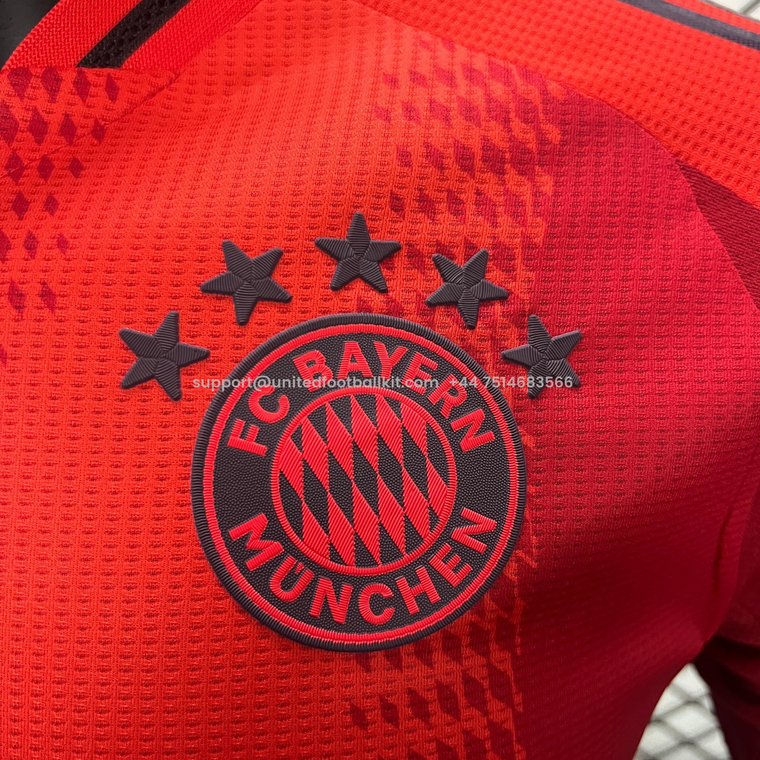 Unitedfootballkit.com | Bayern Munich 24-25 Home Stadium Jersey - Player Version -Customize Name, Number and Patch | Worldwide Shipping