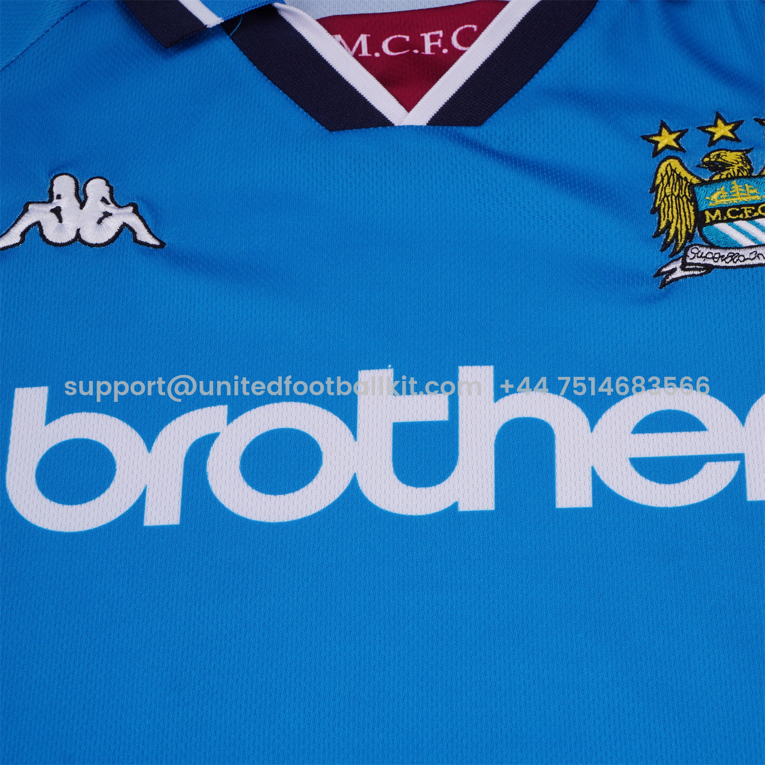 Unitedfootballkit.com | Retro Manchester City 1997-98 Home Kids Kit -Customize Name, Number and Patch | Worldwide Shipping