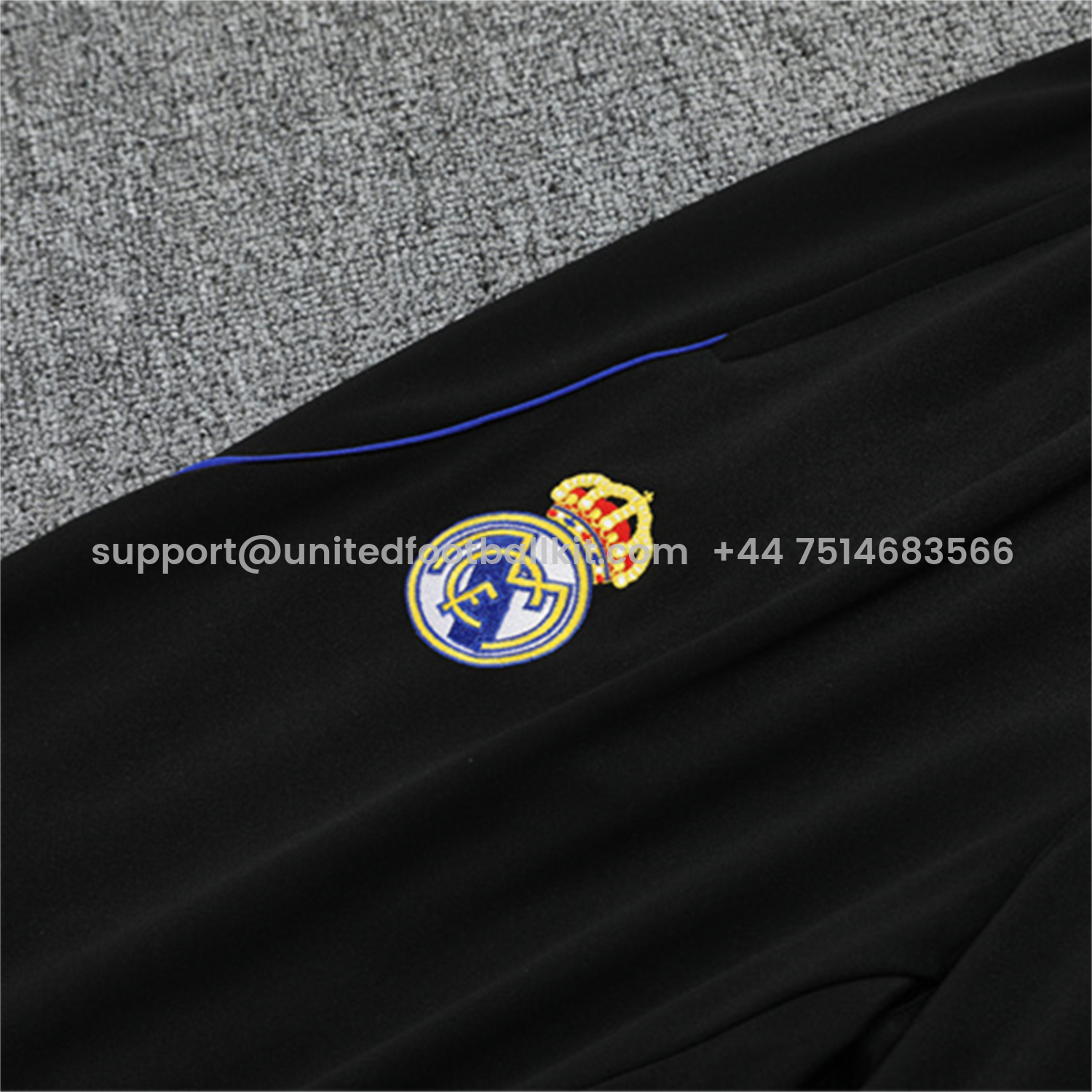 Unitedfootballkit.com | Real Madrid 25-26 Long Sleeve Training Set - Yellow, White and Blue Camouflage Top and Black Pants -Customize Name, Number and Patch | Worldwide Shipping